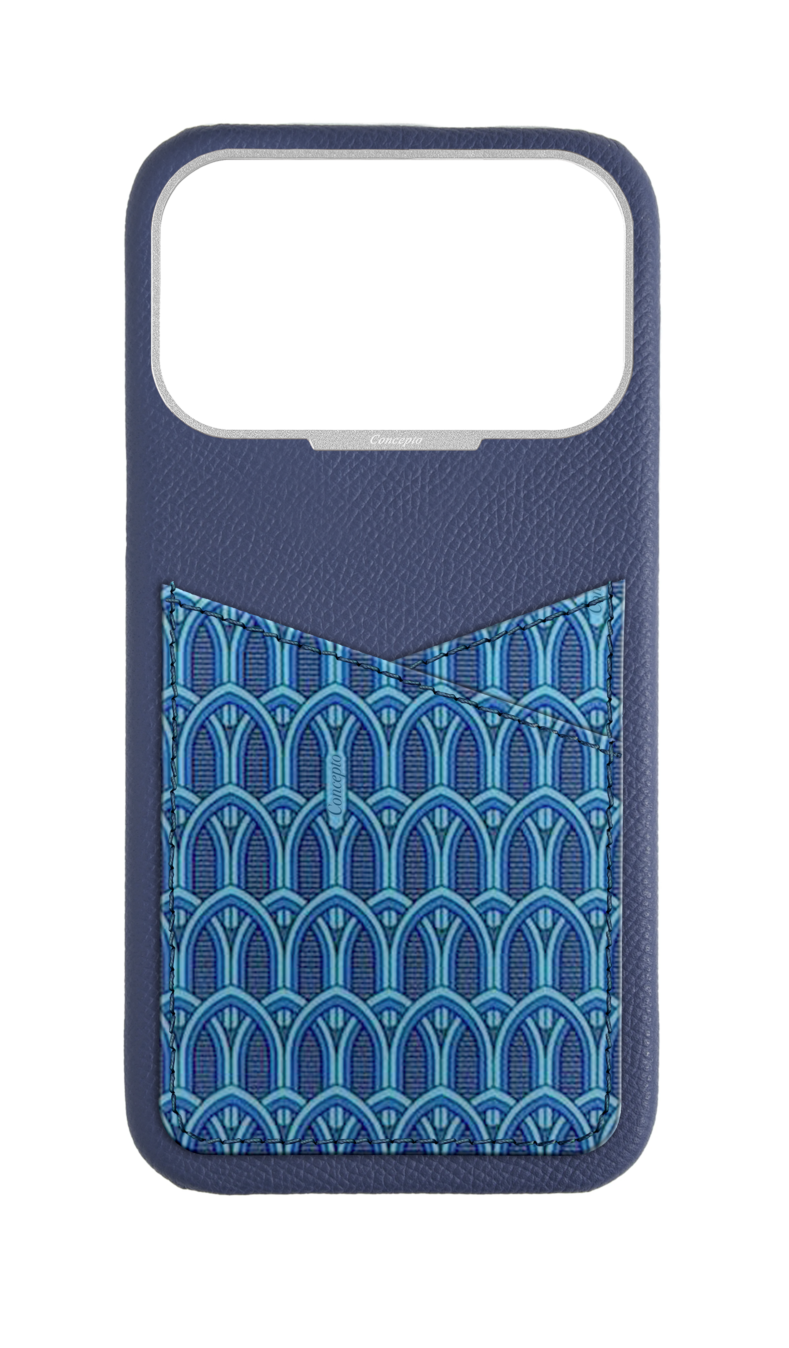 Blue Monogram Pocket Case