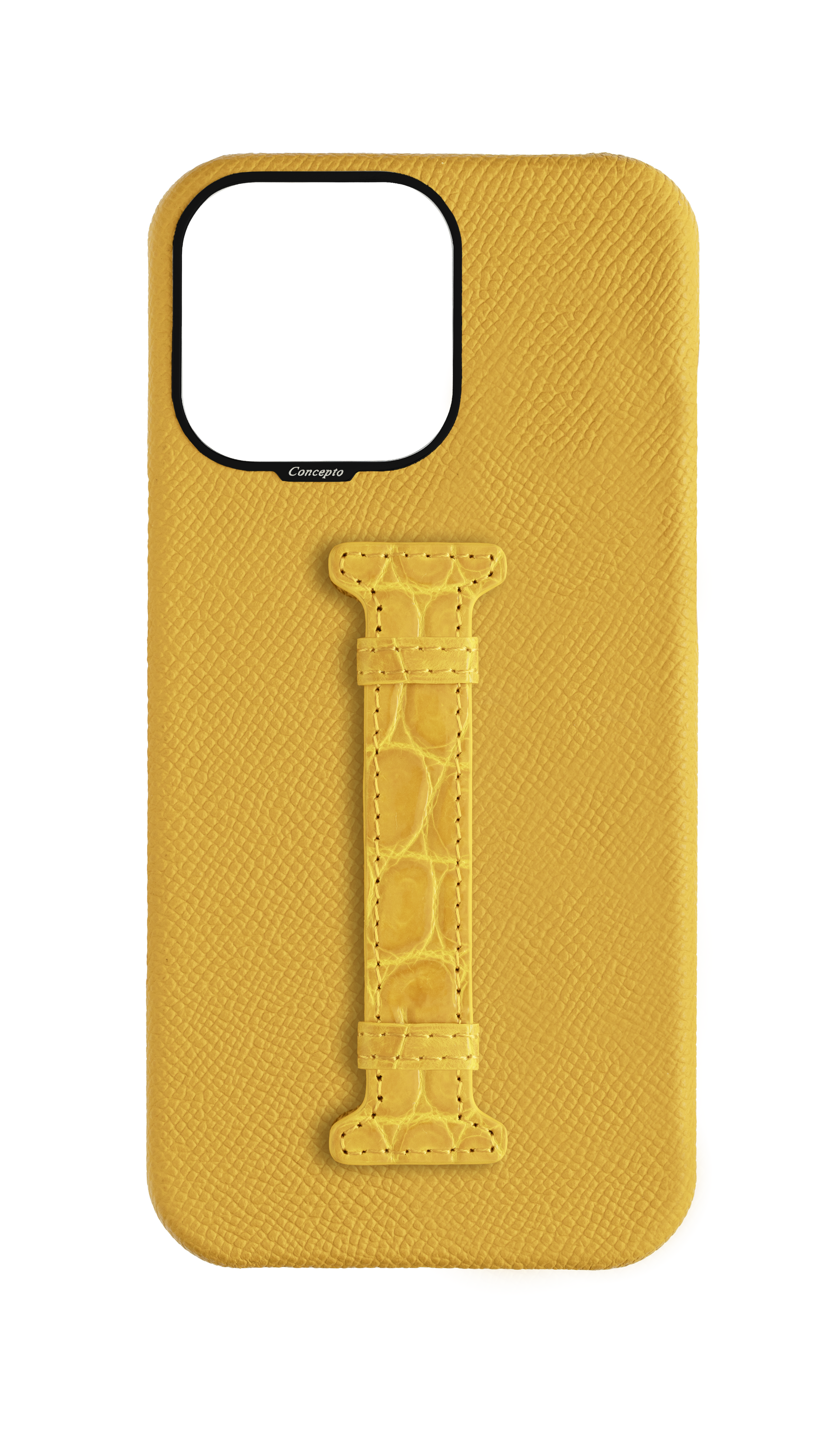 Yellow Exotic Crocodile Middle Strap Case