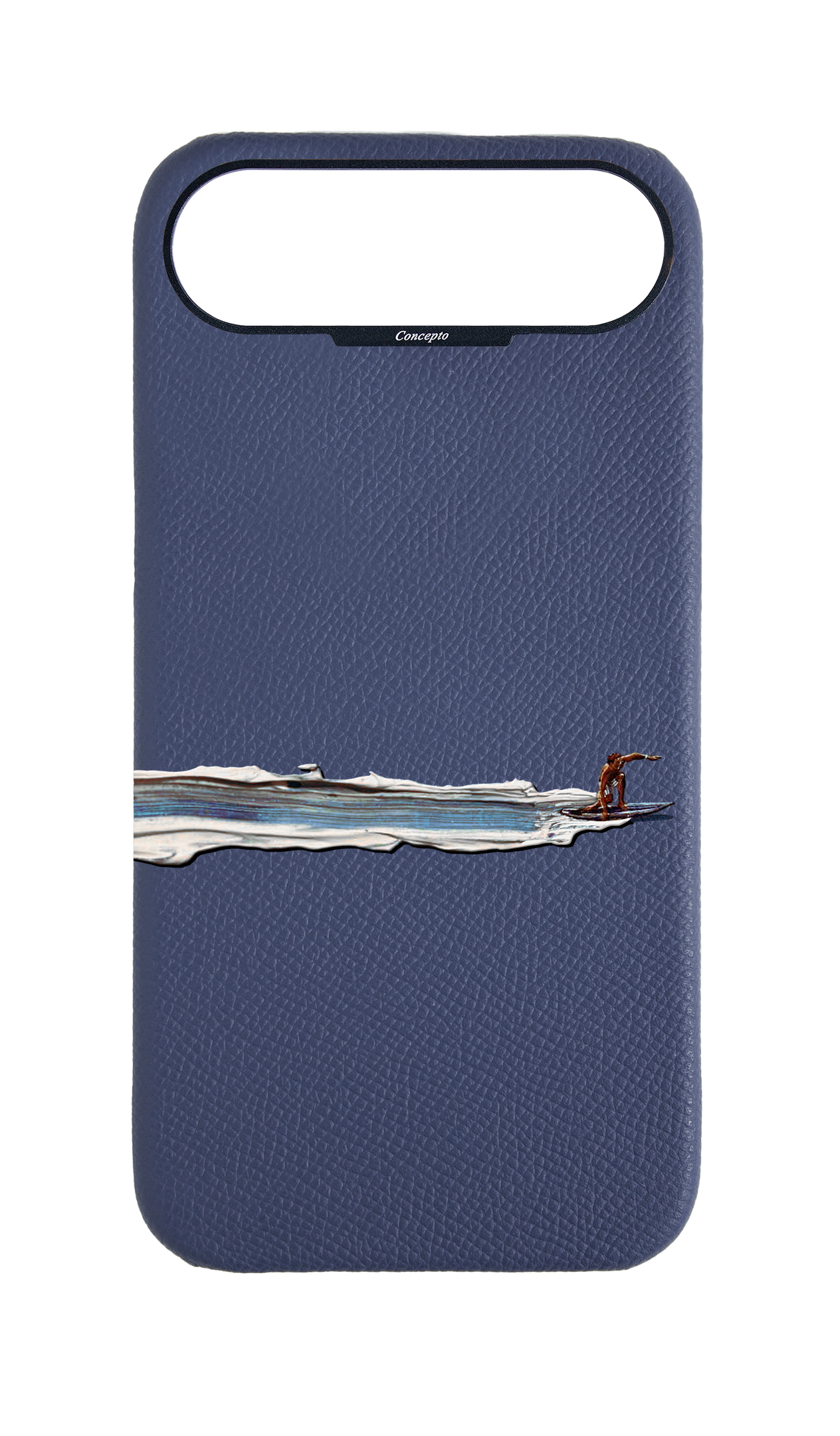 Navy Strapless Epsom Case - Surfing