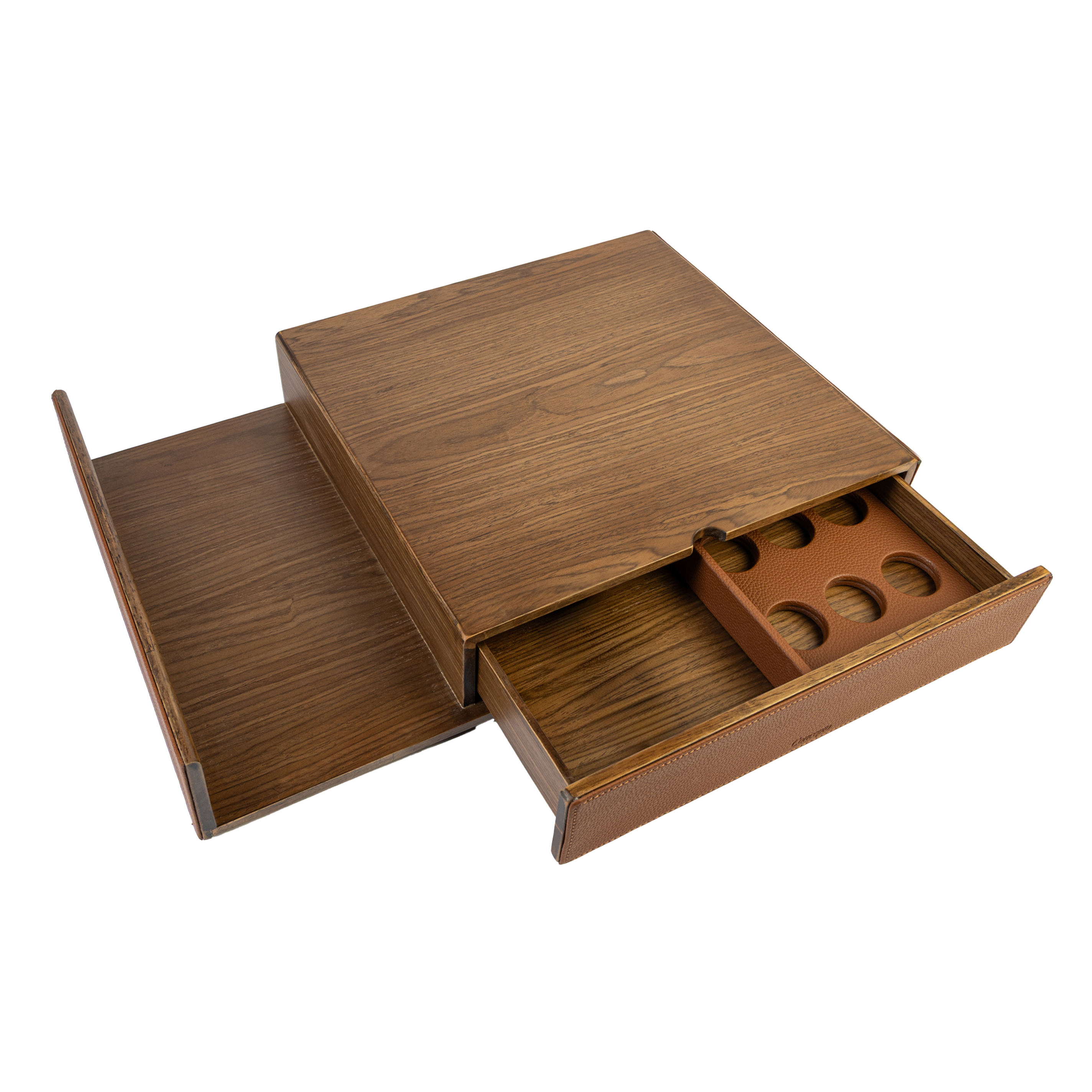 Tan Walnut Coffee Drawer