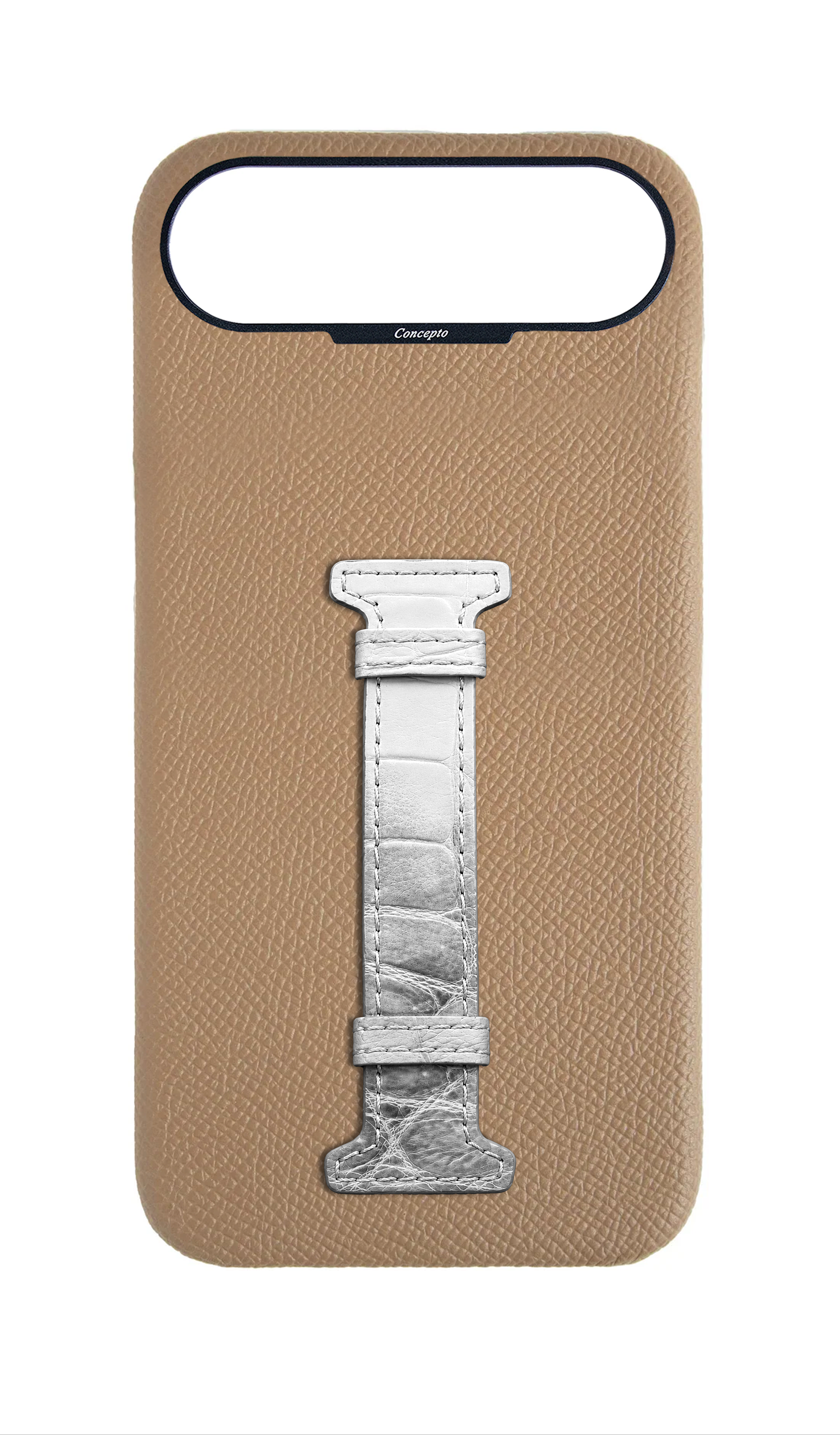 Beige Himalayan Exotic Crocodile Middle Strap Case