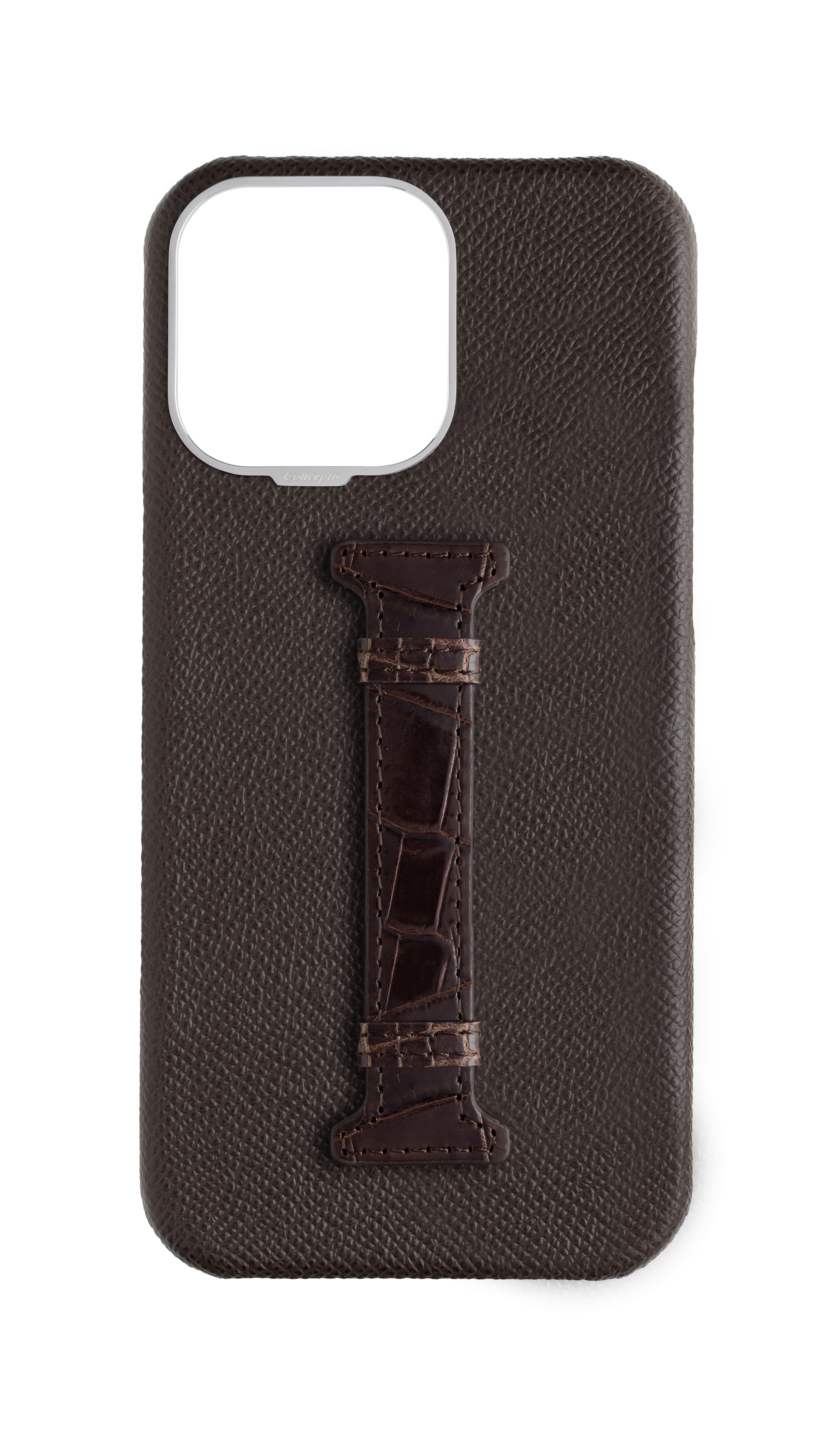 Brown Exotic Crocodile Middle Strap Case