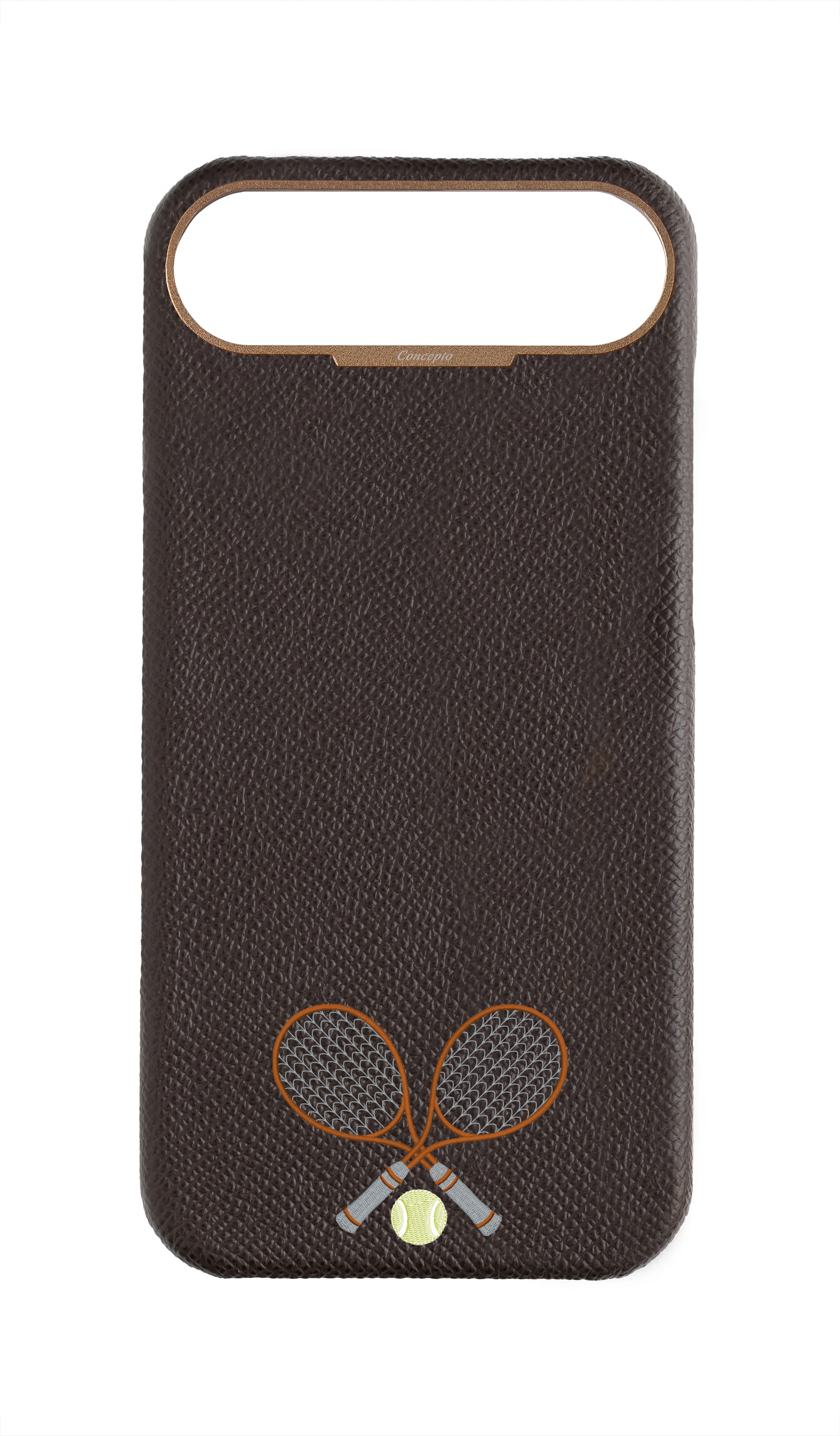 Brown Strapless Epsom Case - Concepto Racket