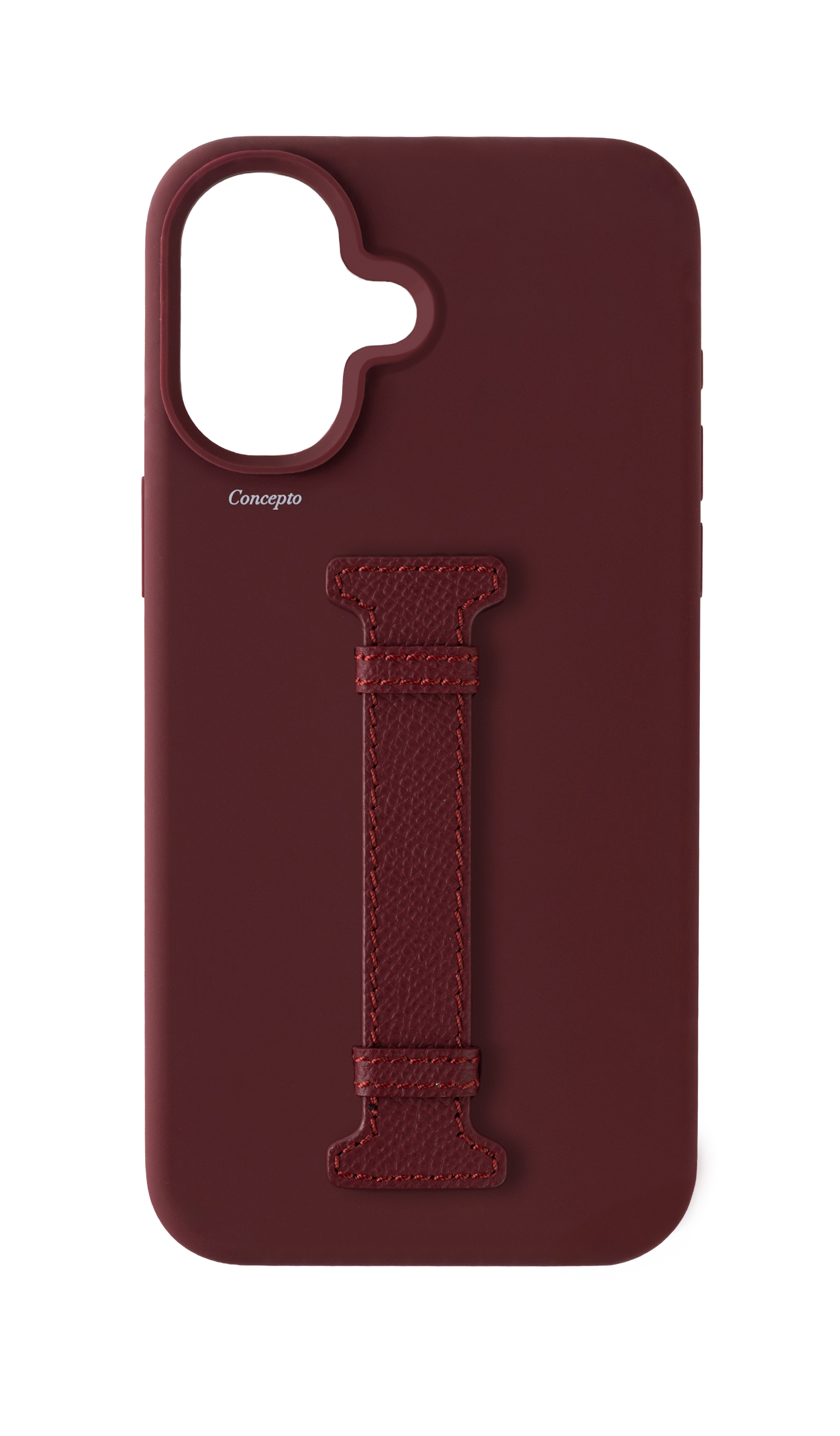 Maroon Silicon Middle Strap Case