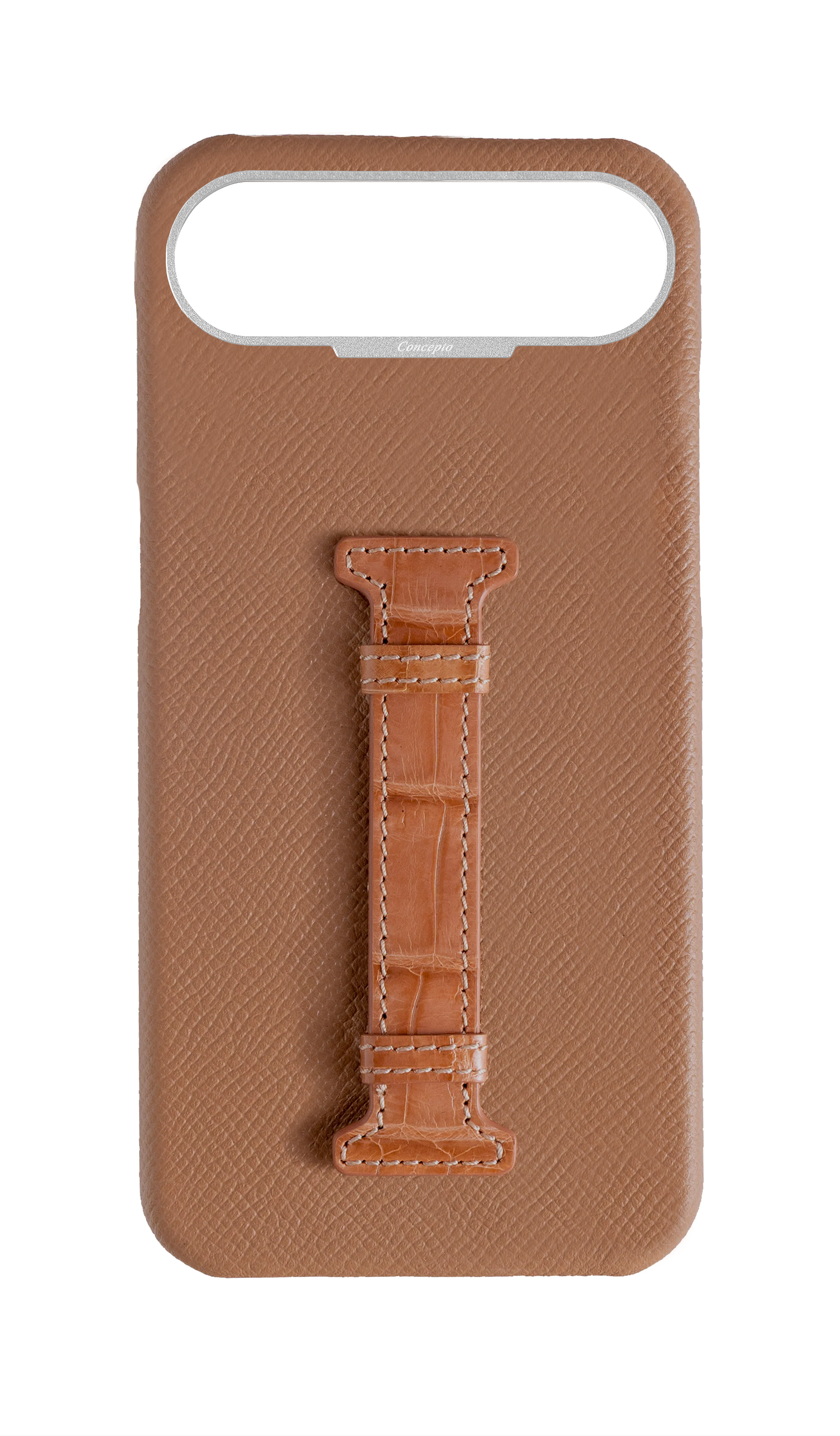 Soft Pink Exotic Crocodile Middle Strap Case