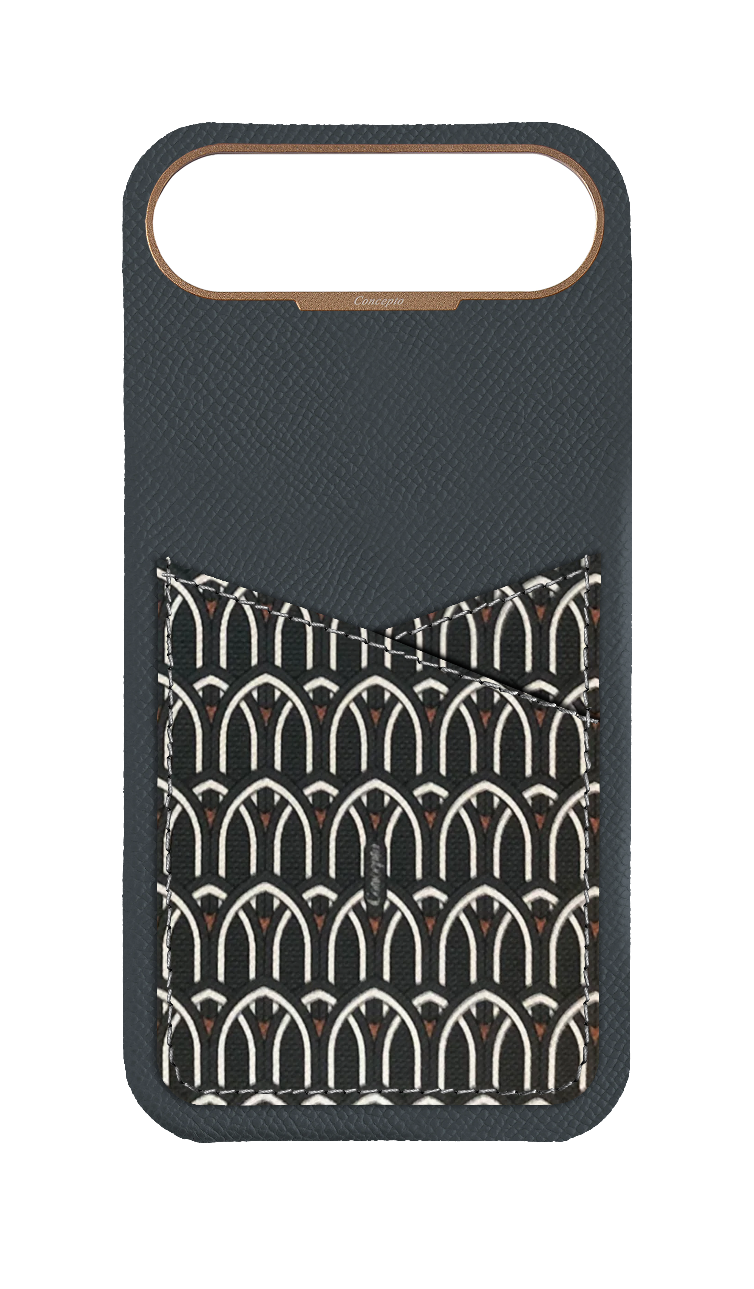 Grey Monogram Pocket Case
