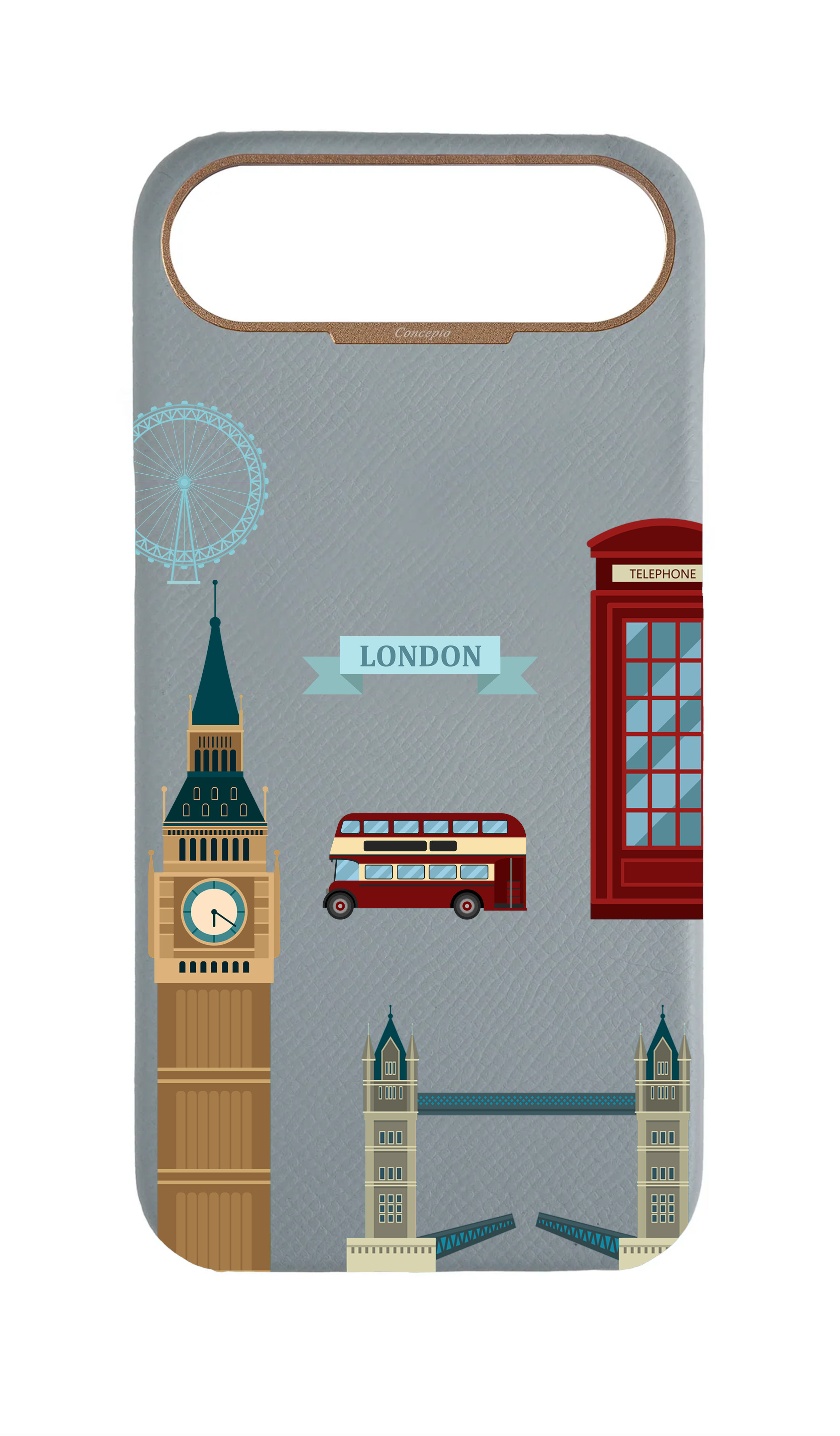 Light Blue Grey Strapless Case - The London Edit