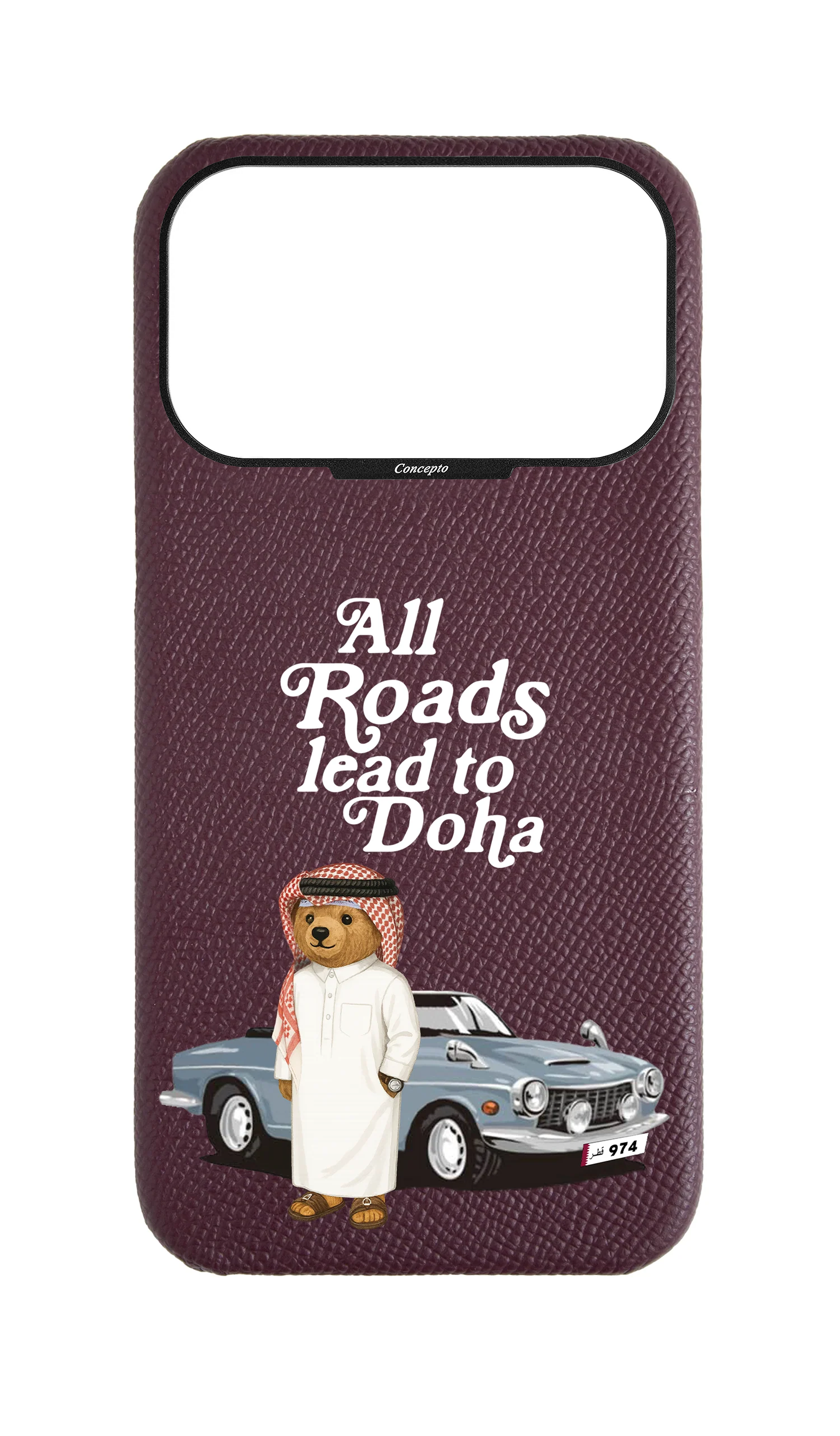 Maroon Strapless Case - Qatar