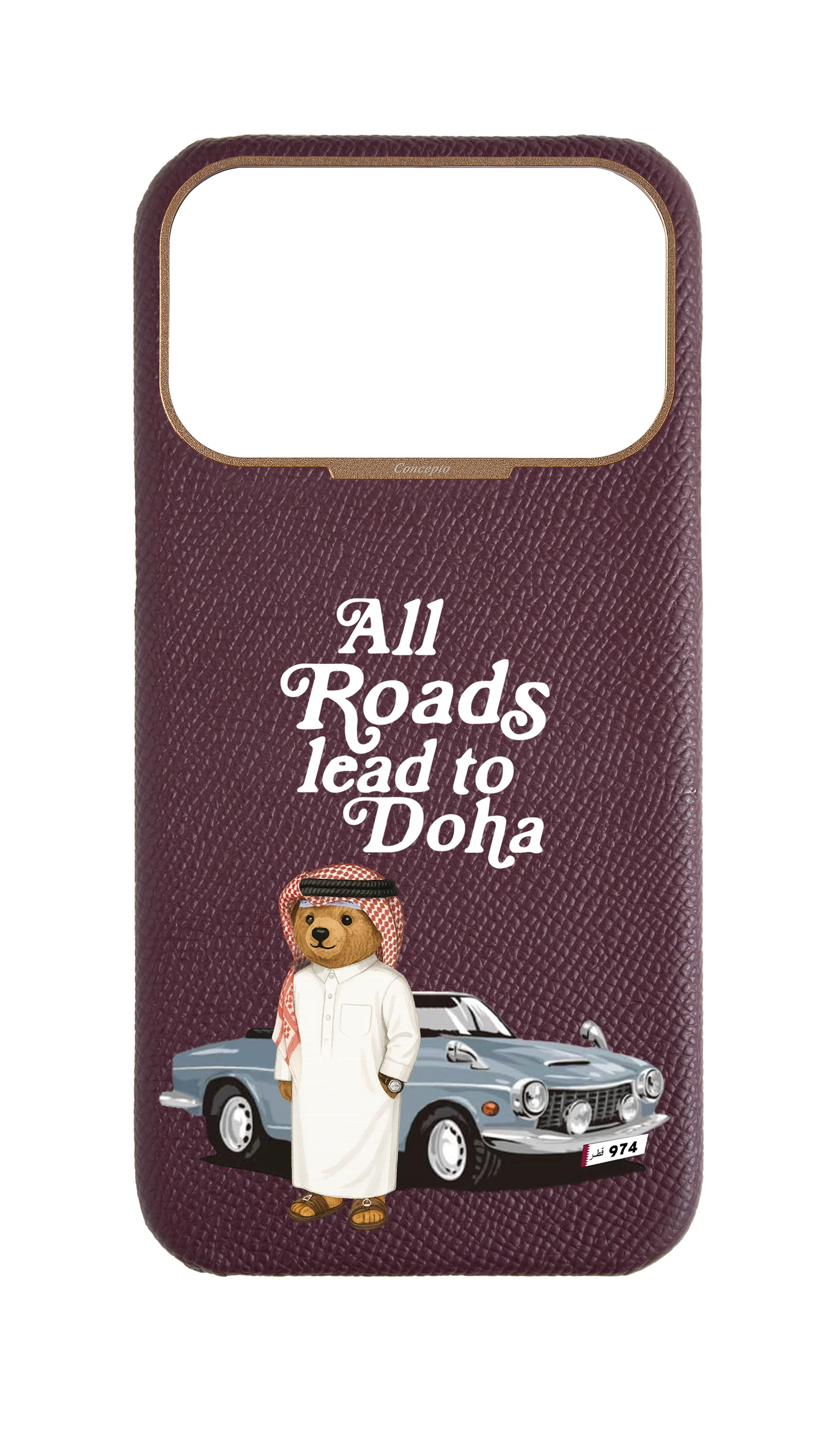 Maroon Strapless Case - Qatar