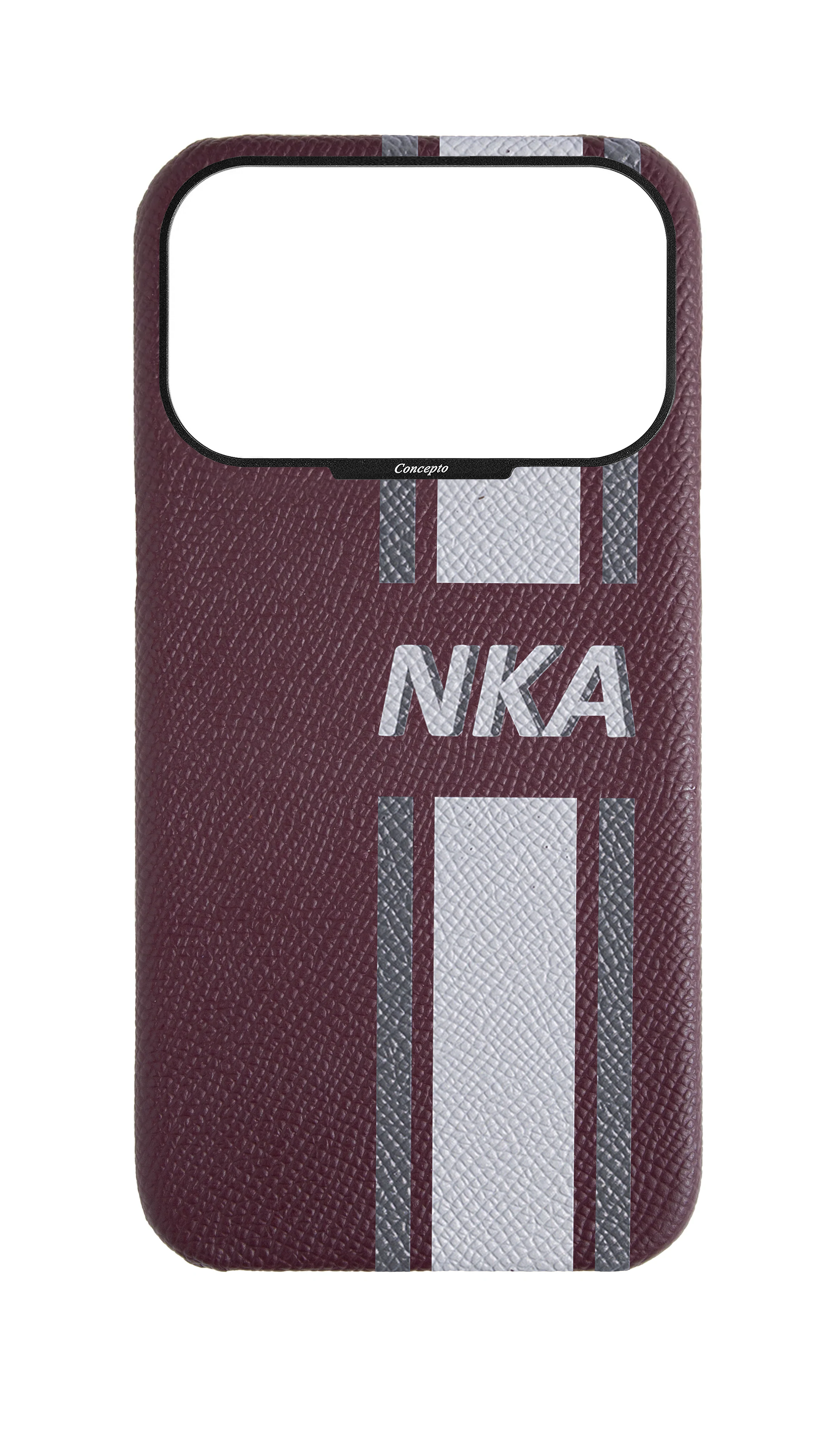 Striped Maroon Strapless Case