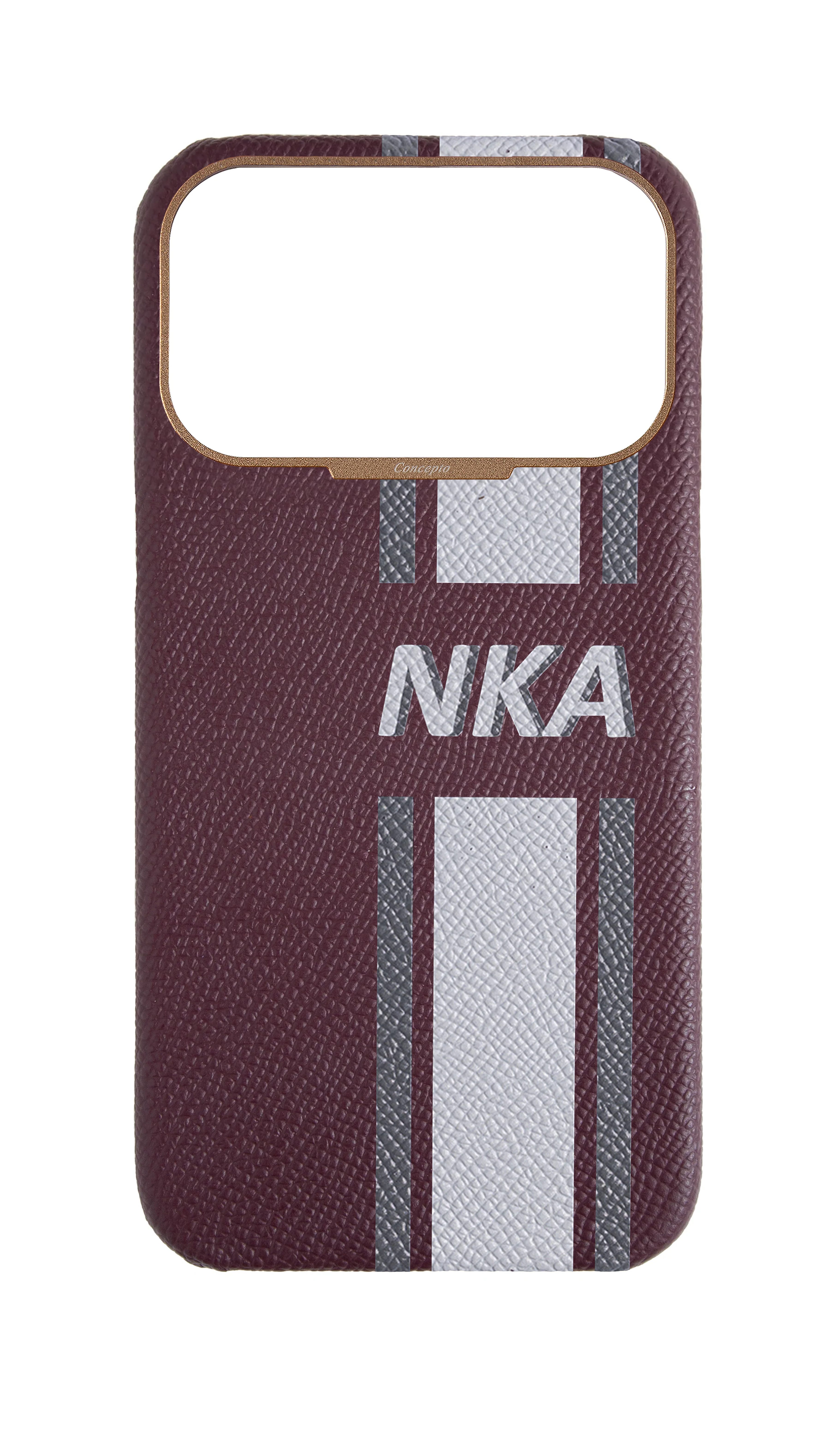 Striped Maroon Strapless Case