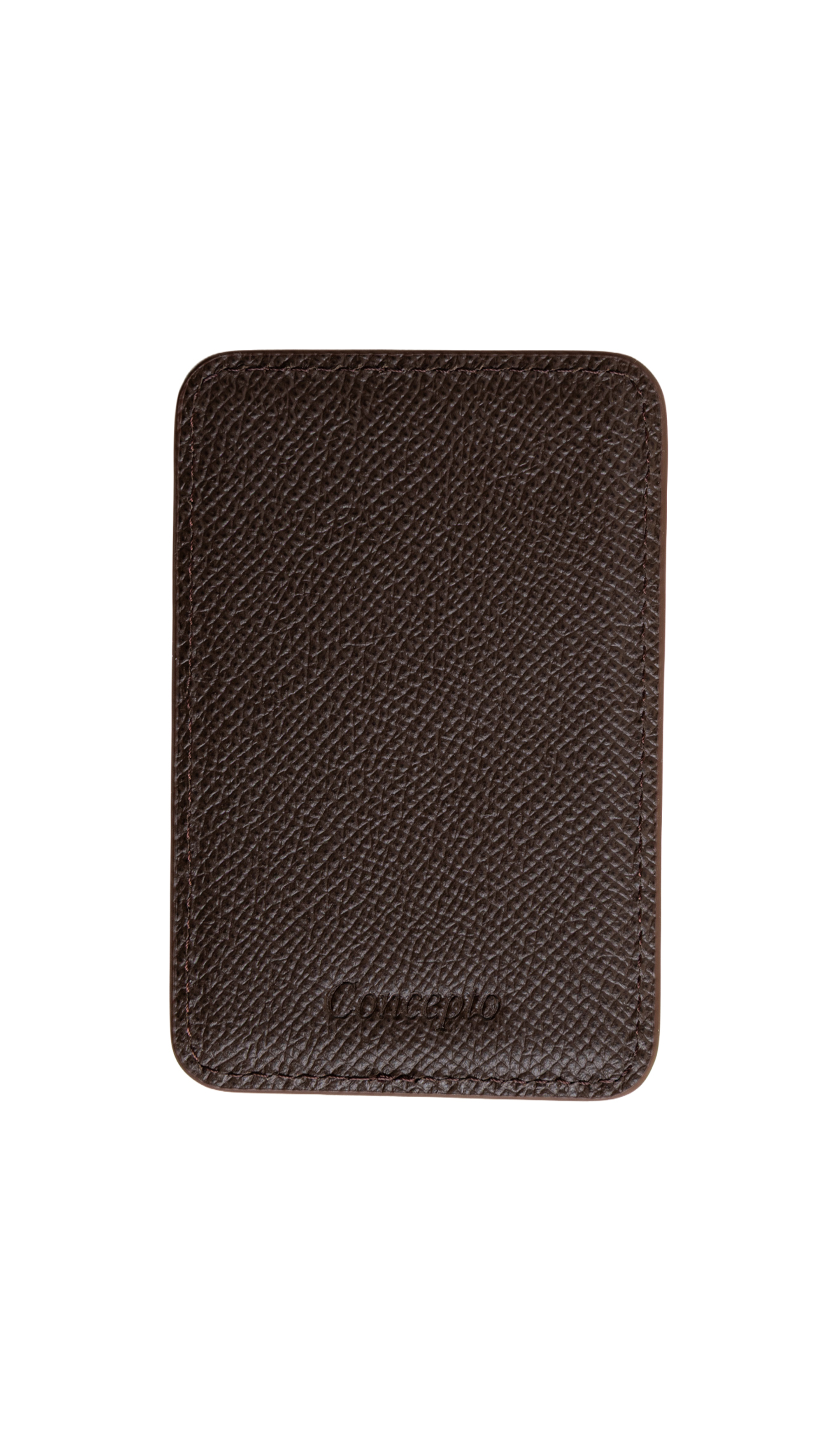 Brown Ostrich Contour MagSafe Wallet - The Wave