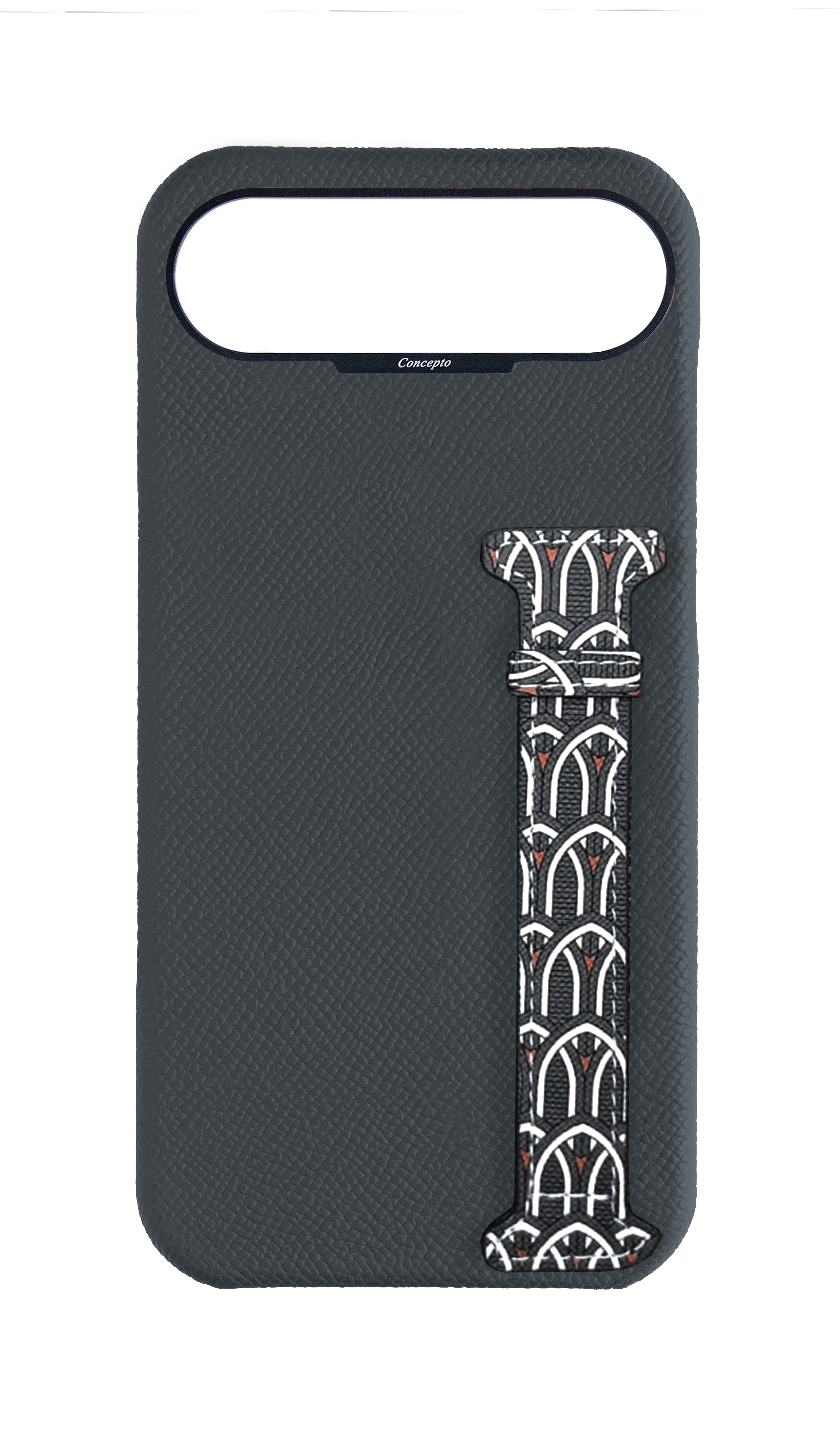 Grey Monogram Side Strap Case