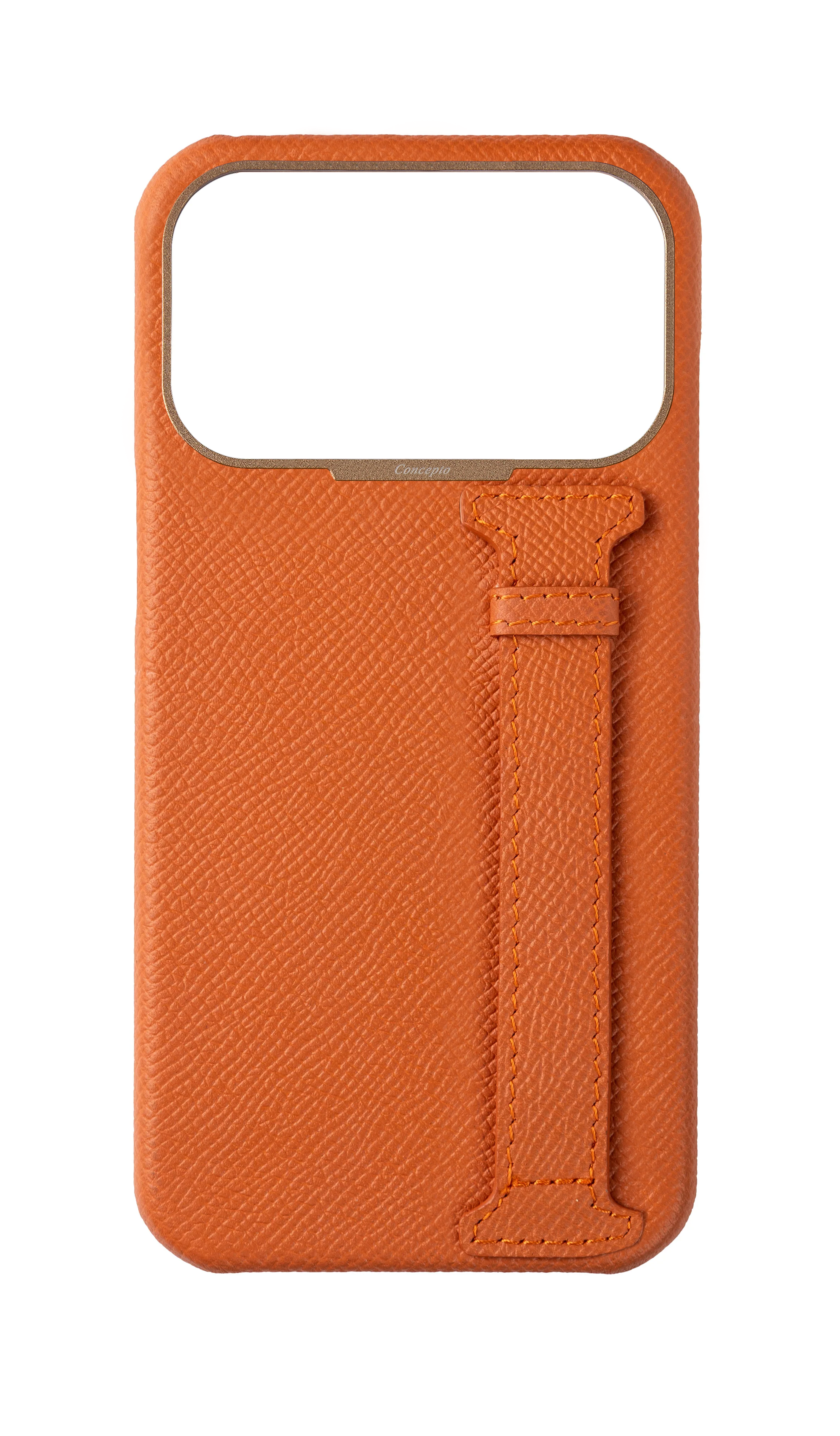 Orange Epsom Side Strap Case