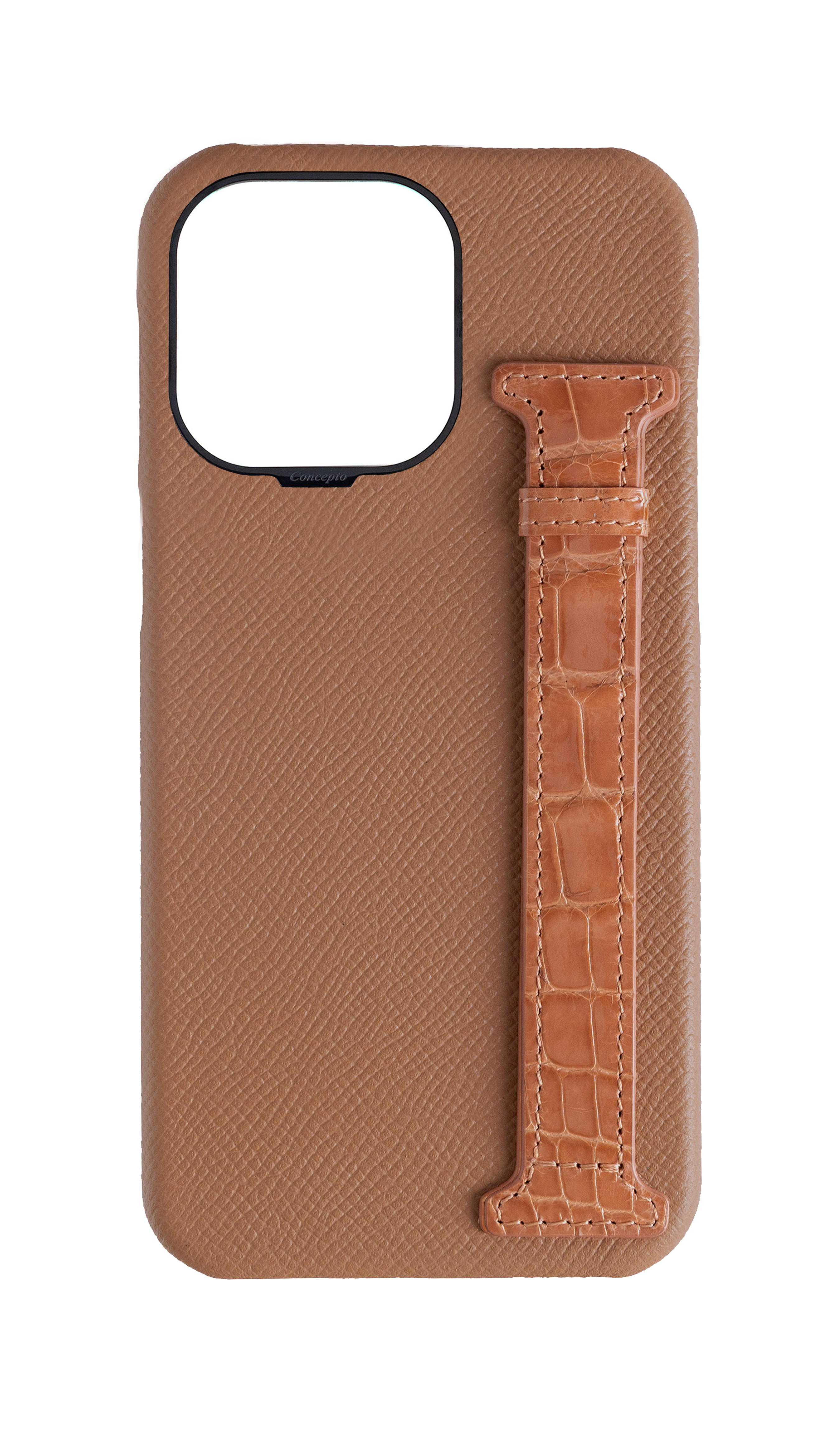Soft Pink Exotic Crocodile Side Strap Case