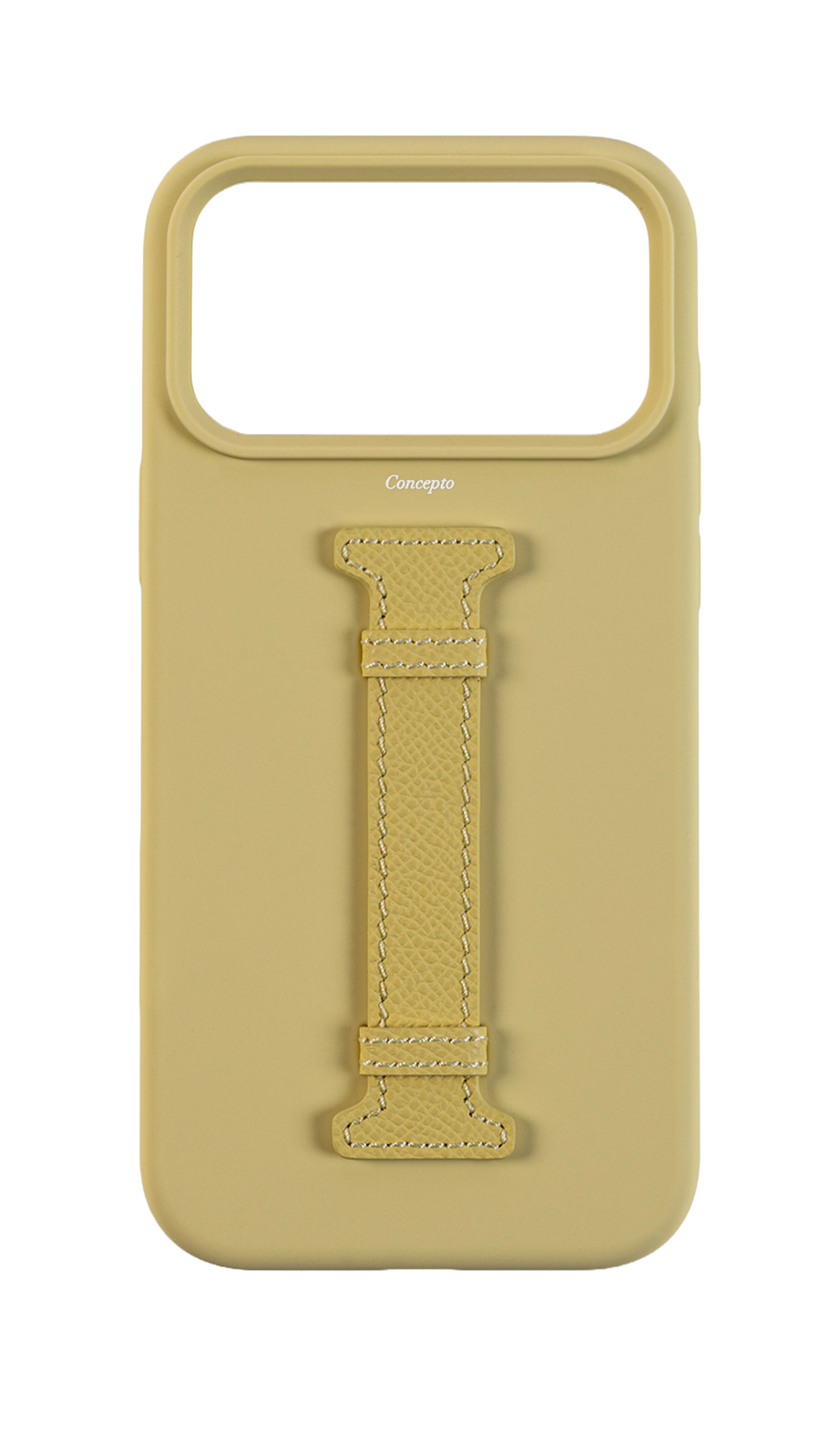 Butter Yellow Silicon Middle Strap Case