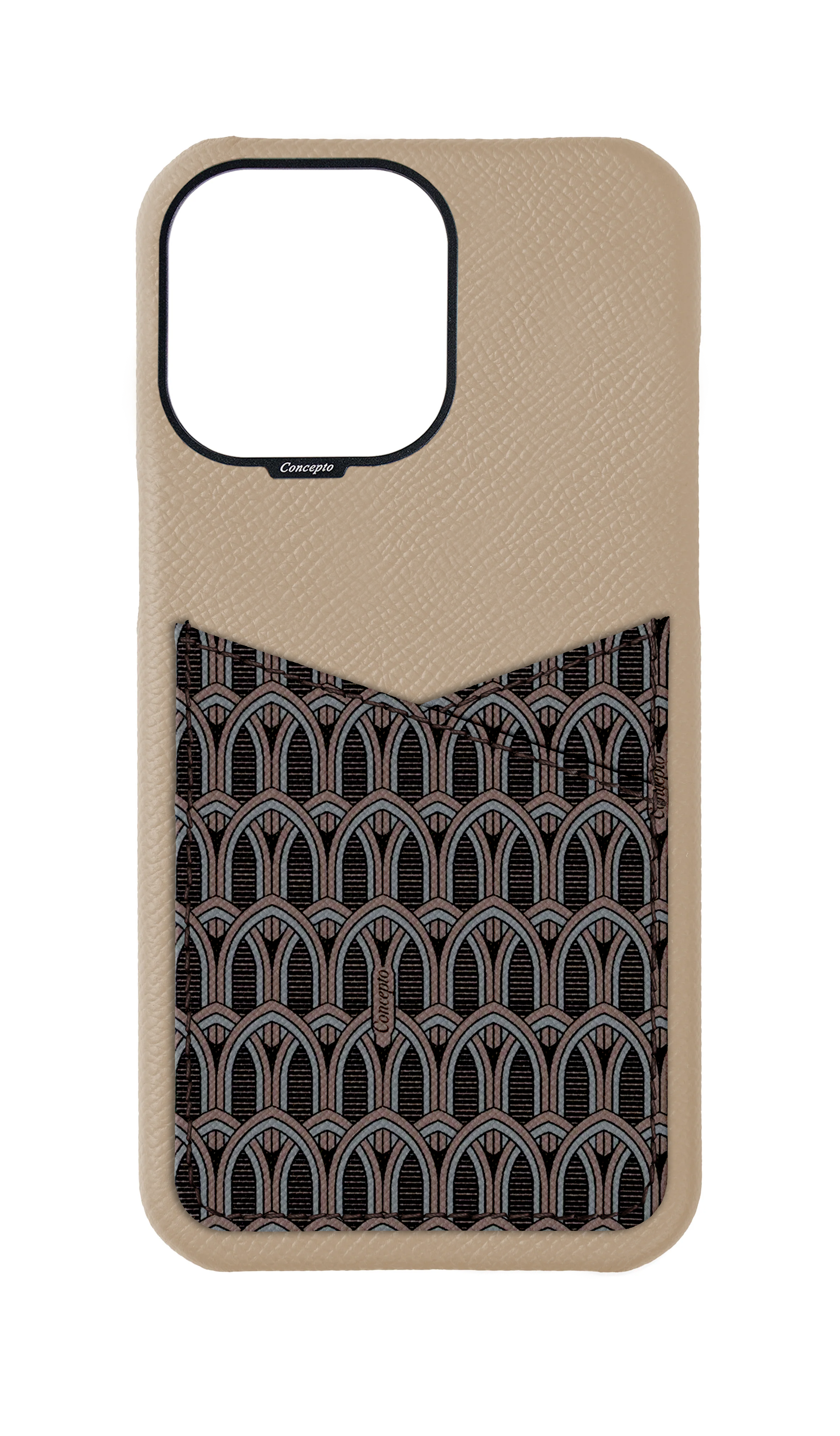 Cream Monogram Pocket Case