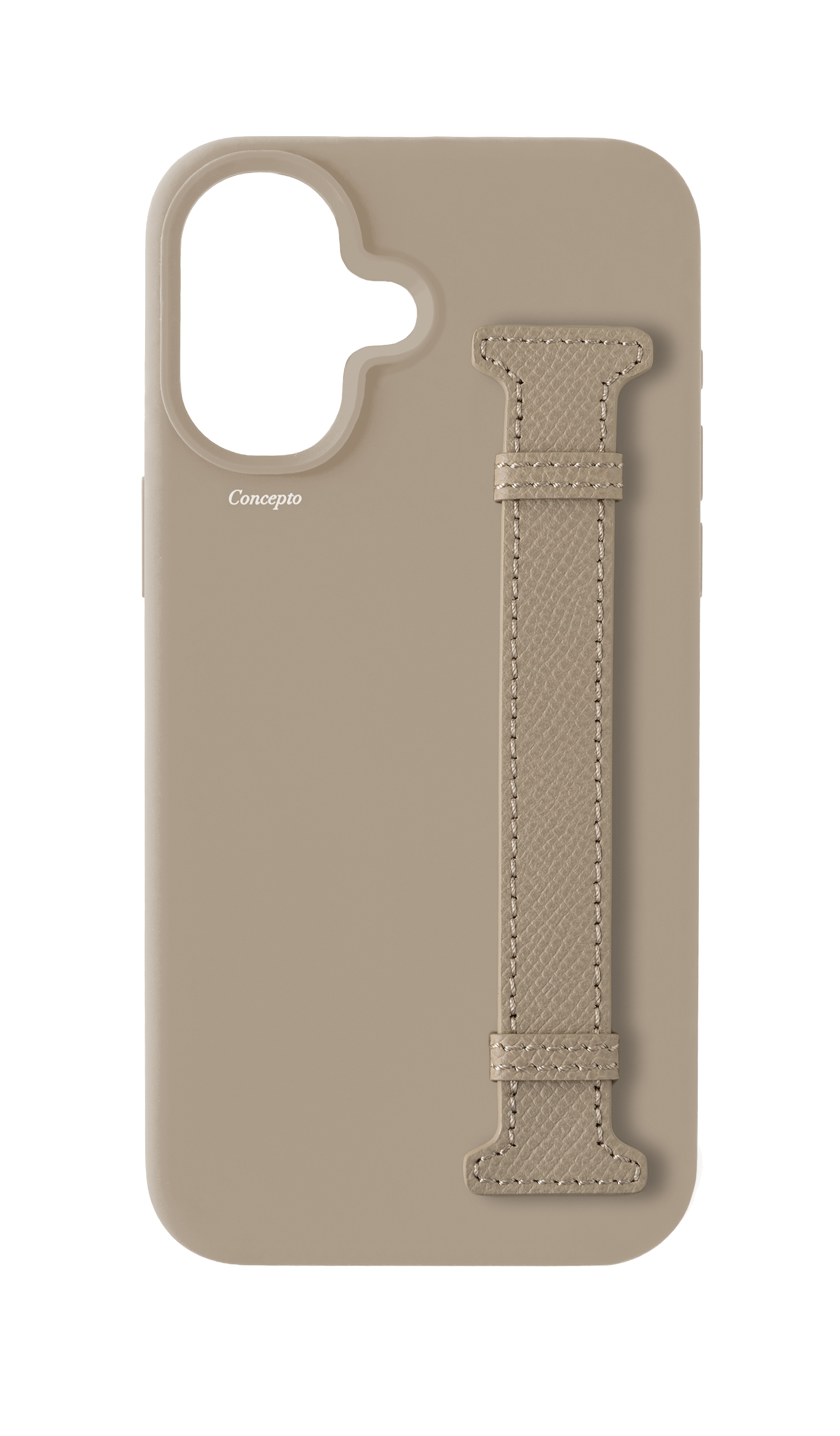 Cream Silicon Side Strap Case
