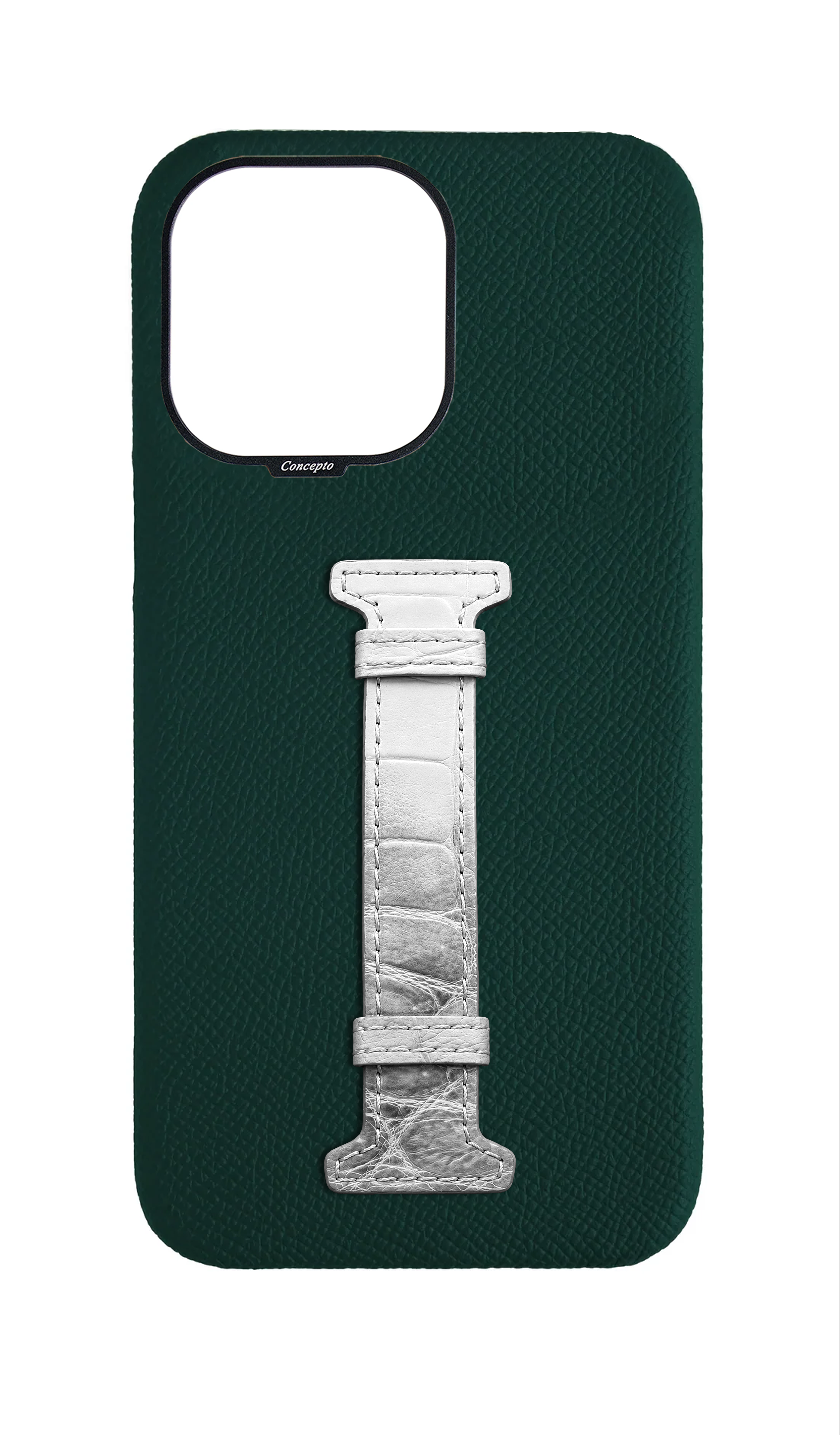 Green Himalayan Exotic Crocodile Middle Strap Case