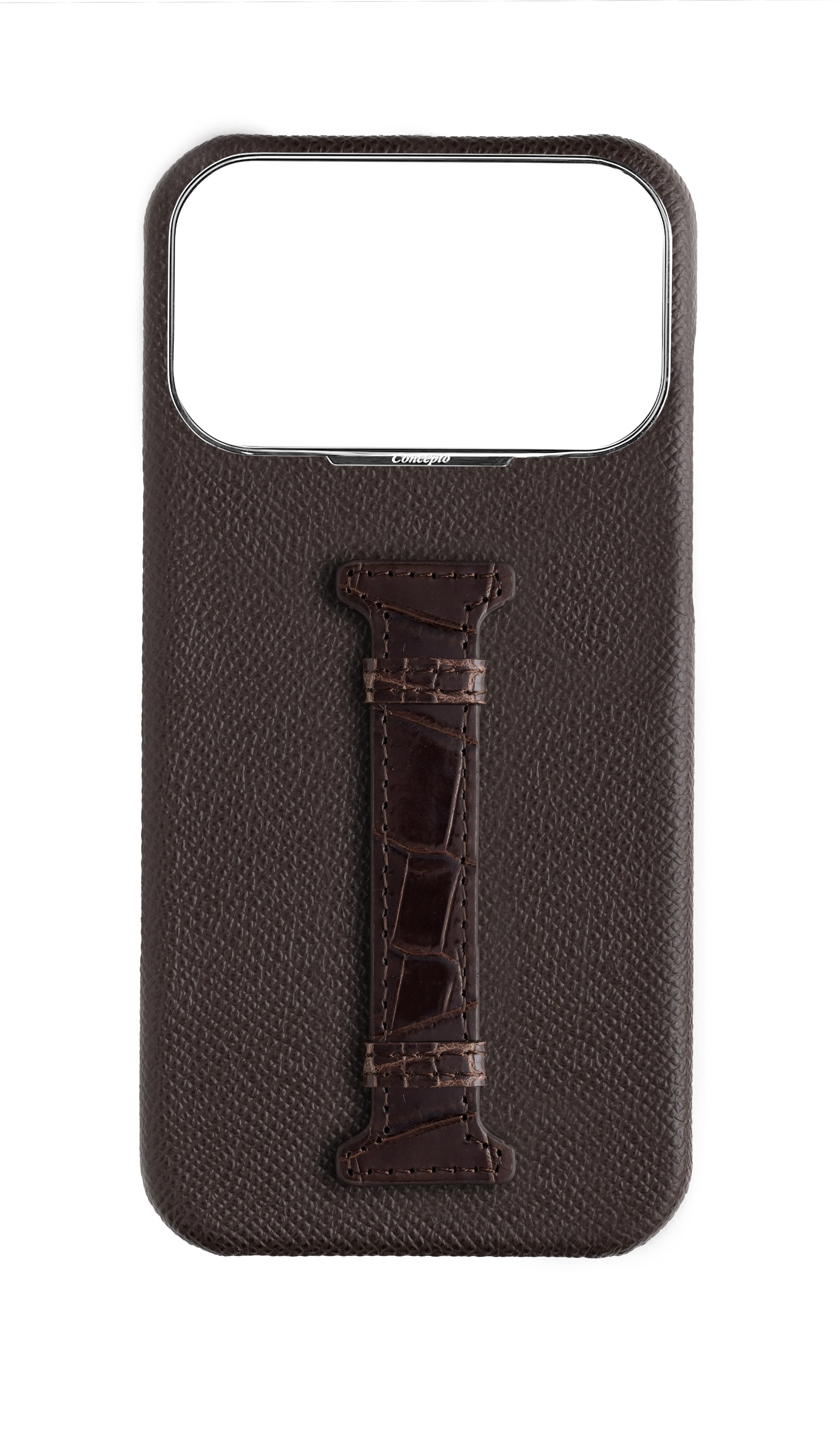 Brown Exotic Crocodile Middle Strap Case