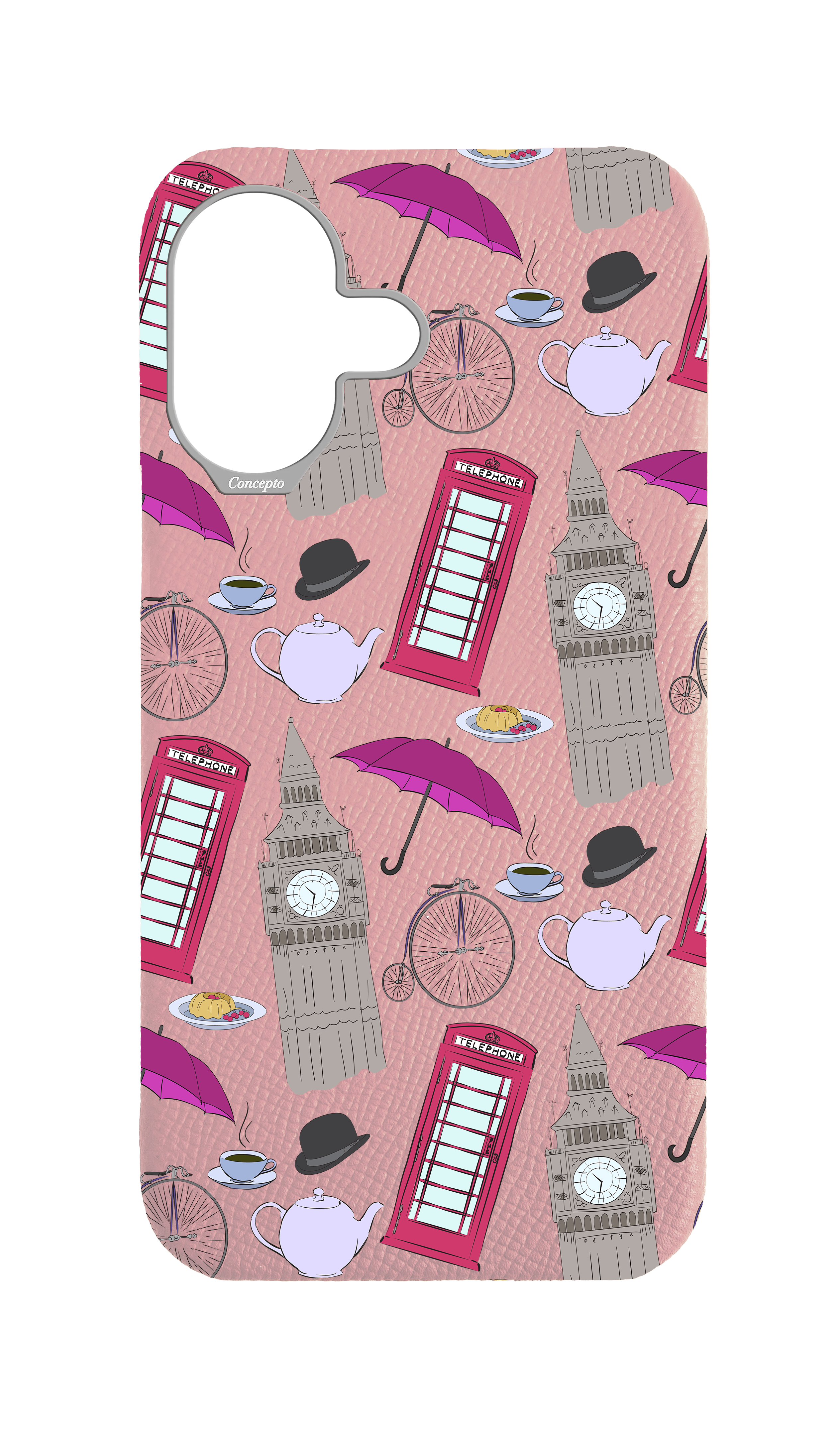 Pink Strapless Case - London Icons