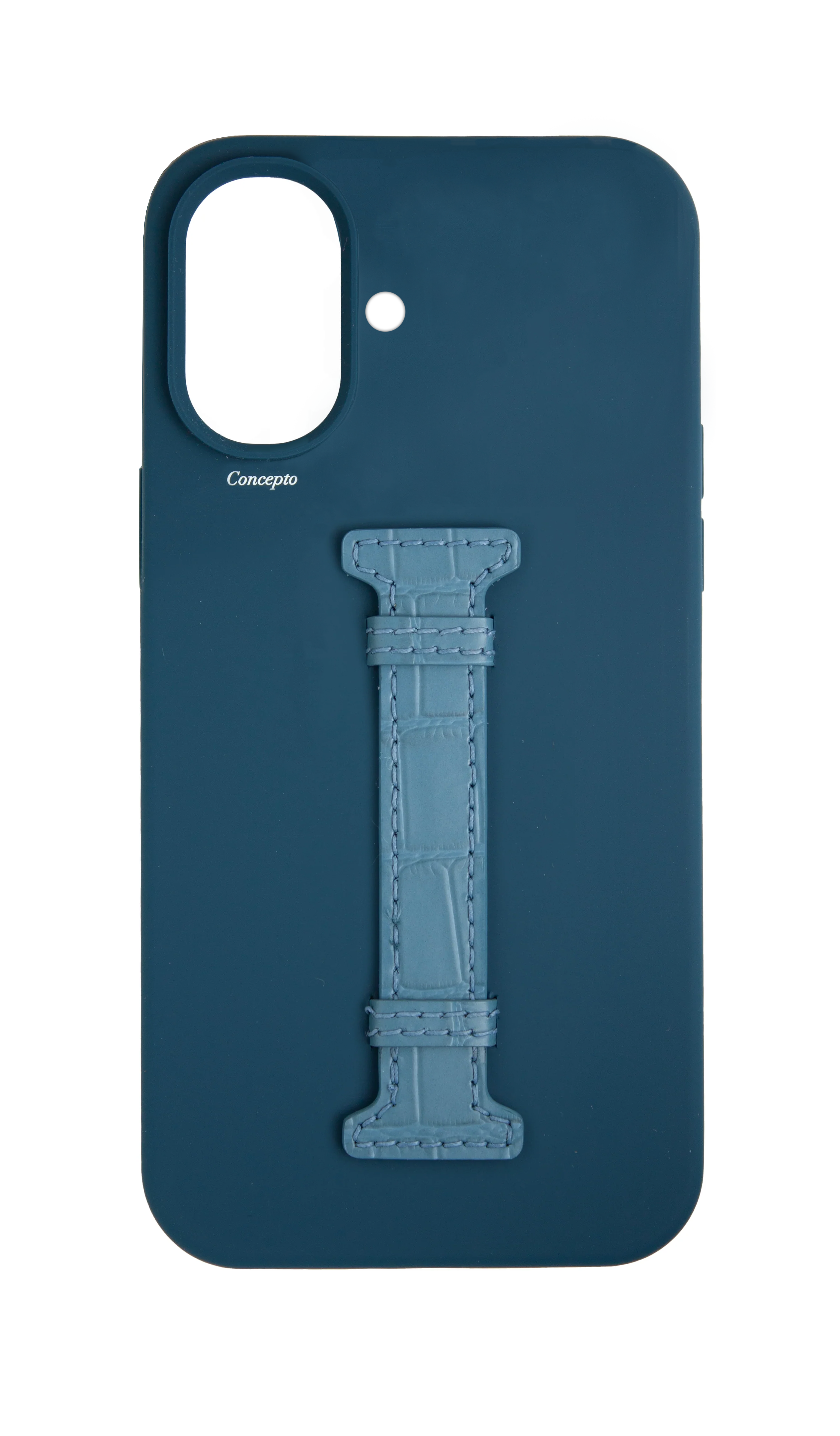 Blue Silicon Middle Strap Case