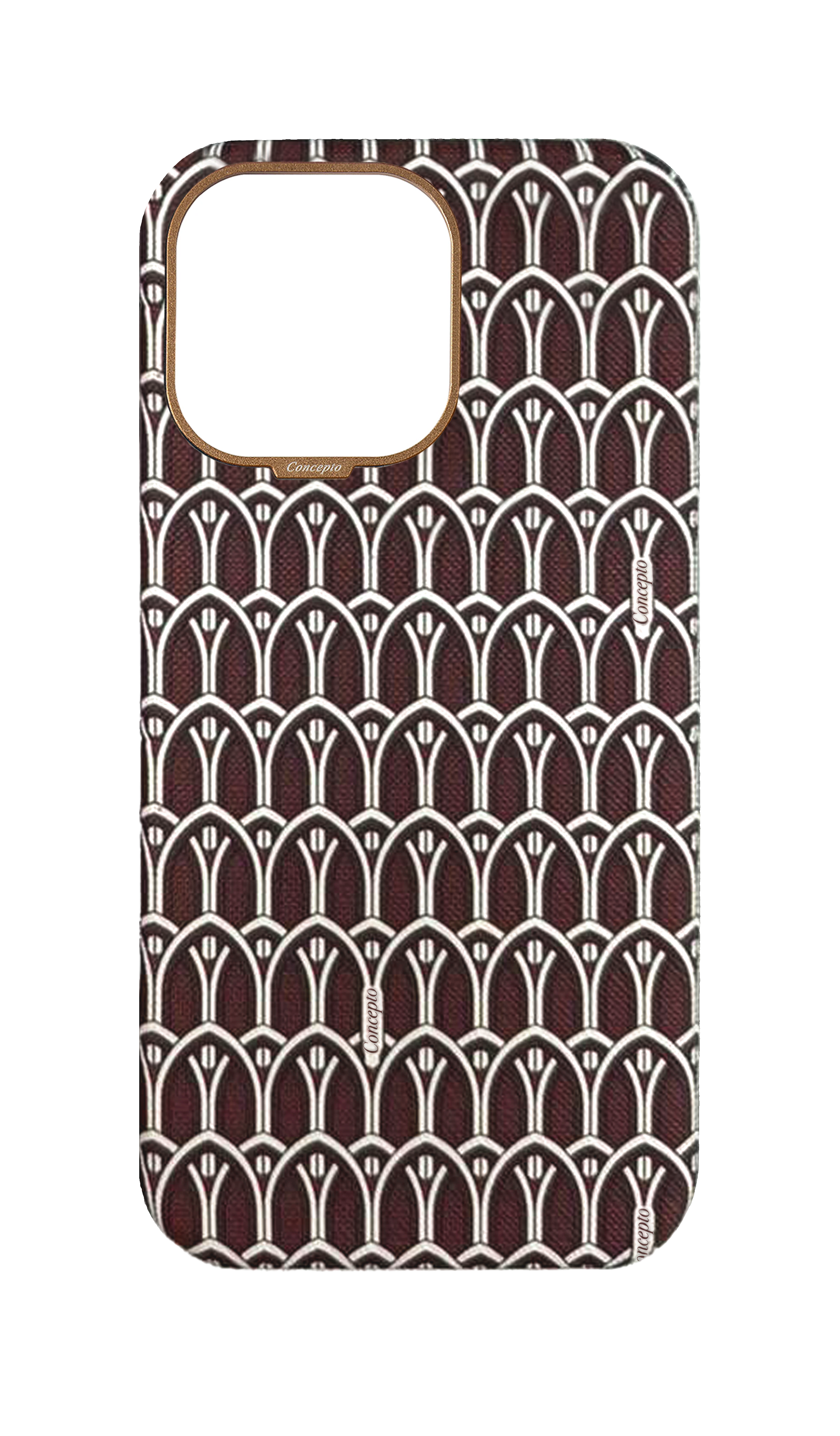 Maroon Monogram Strapless Case