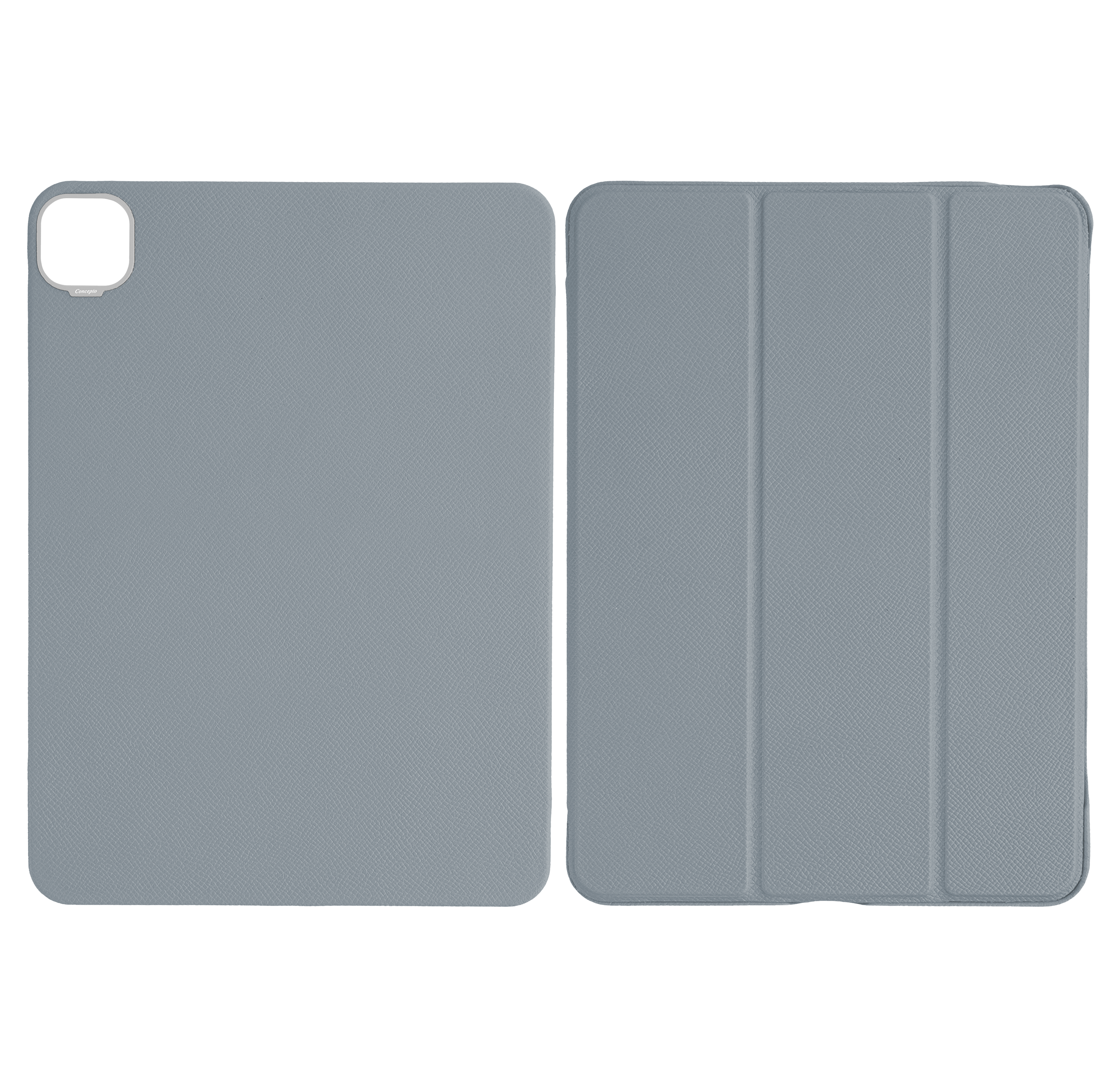 Light Blue Grey Epsom iPad Case