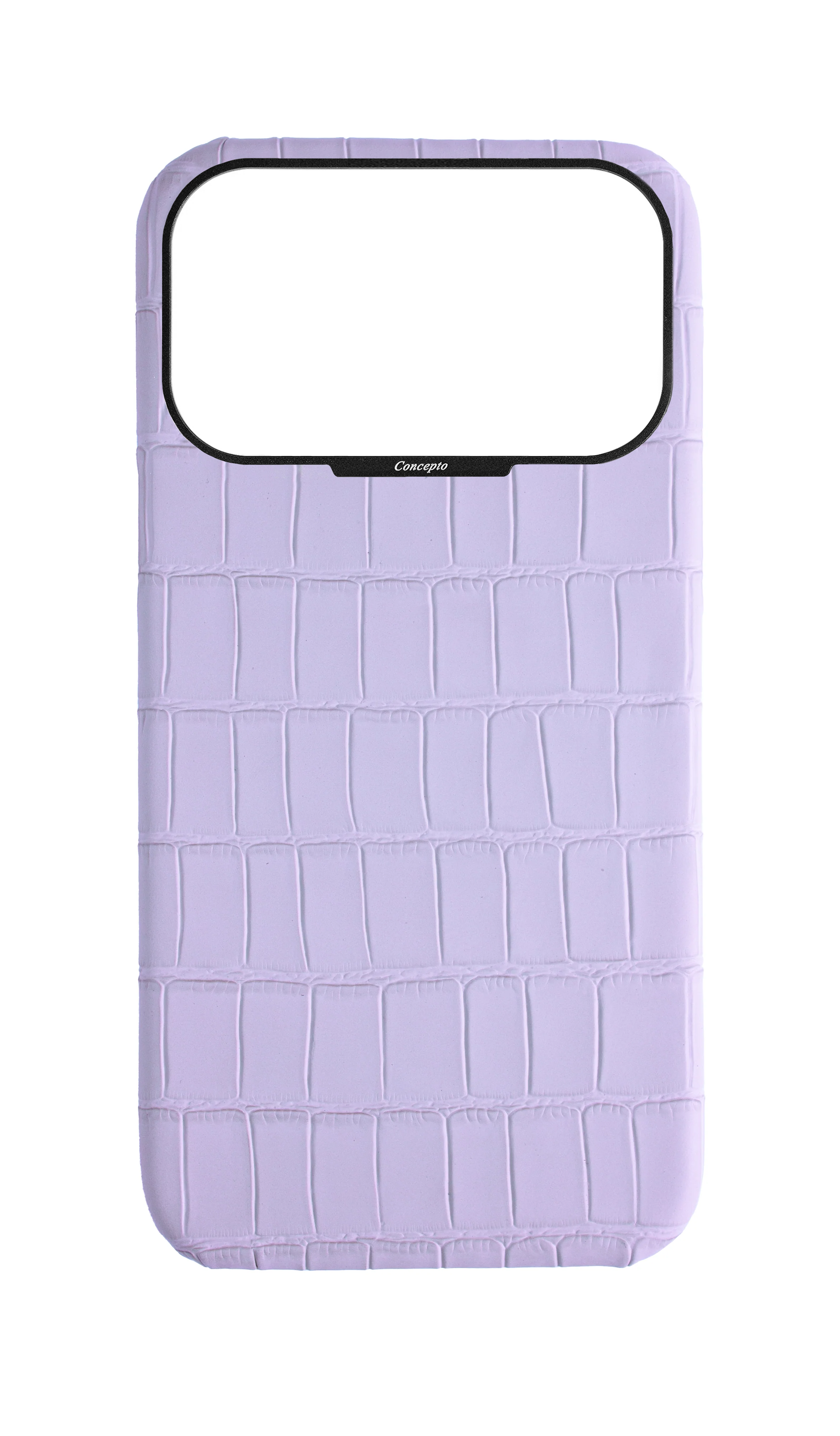 Matte Lilac Strapless Embossed Crocodile Case