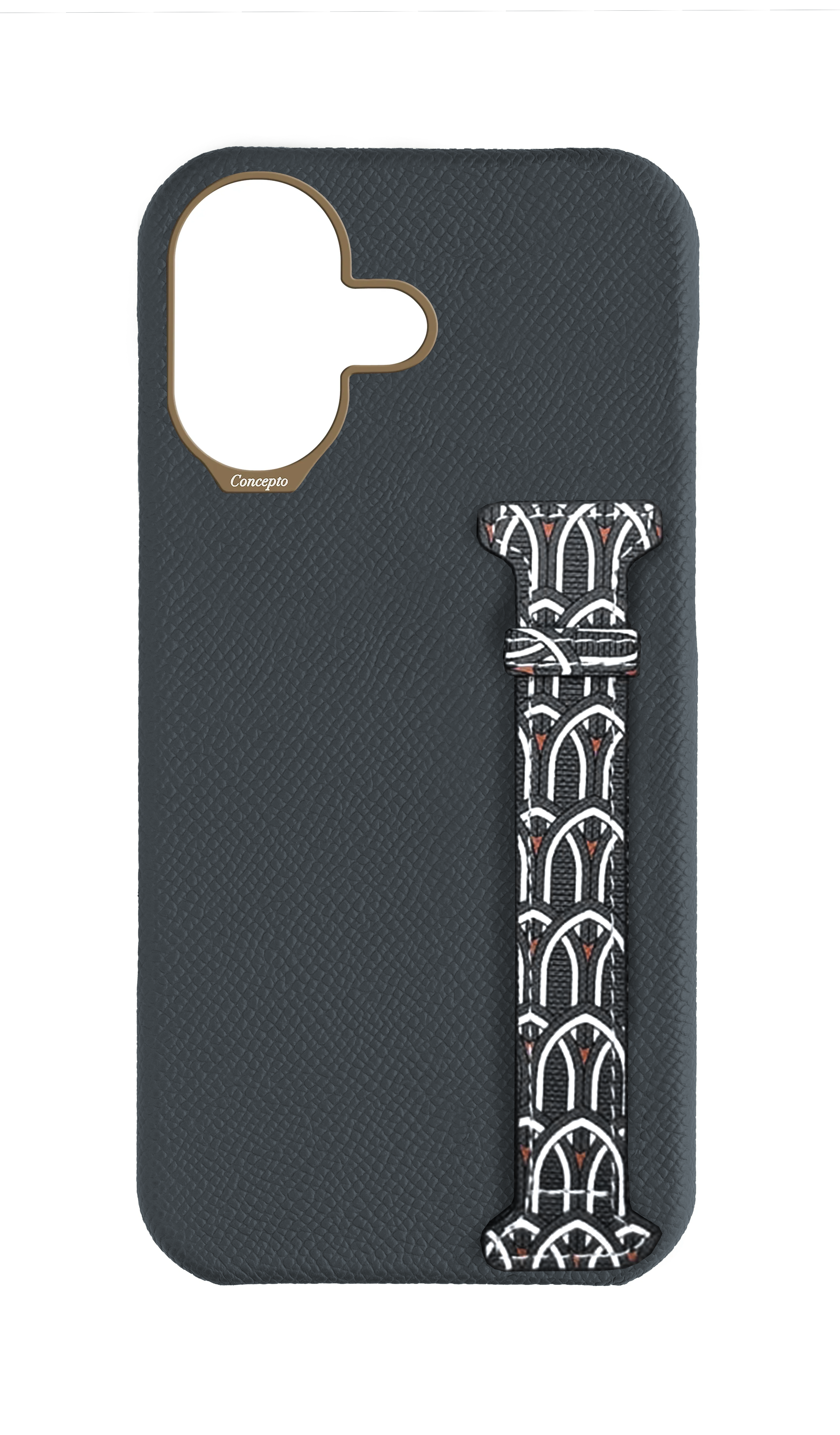 Grey Monogram Side Strap Case
