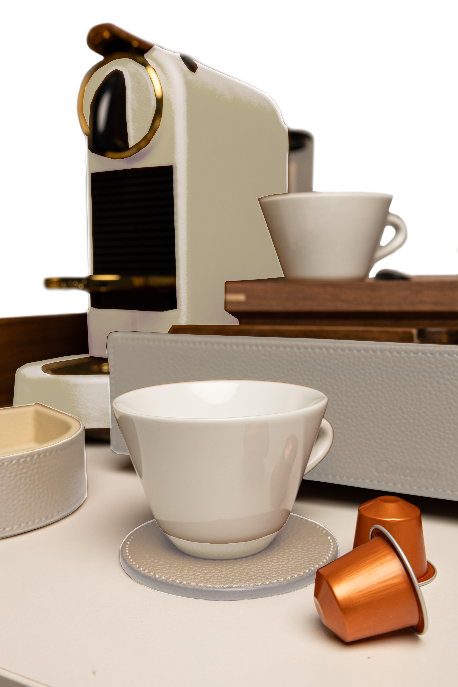 Cream Walnut Coffee Drawer