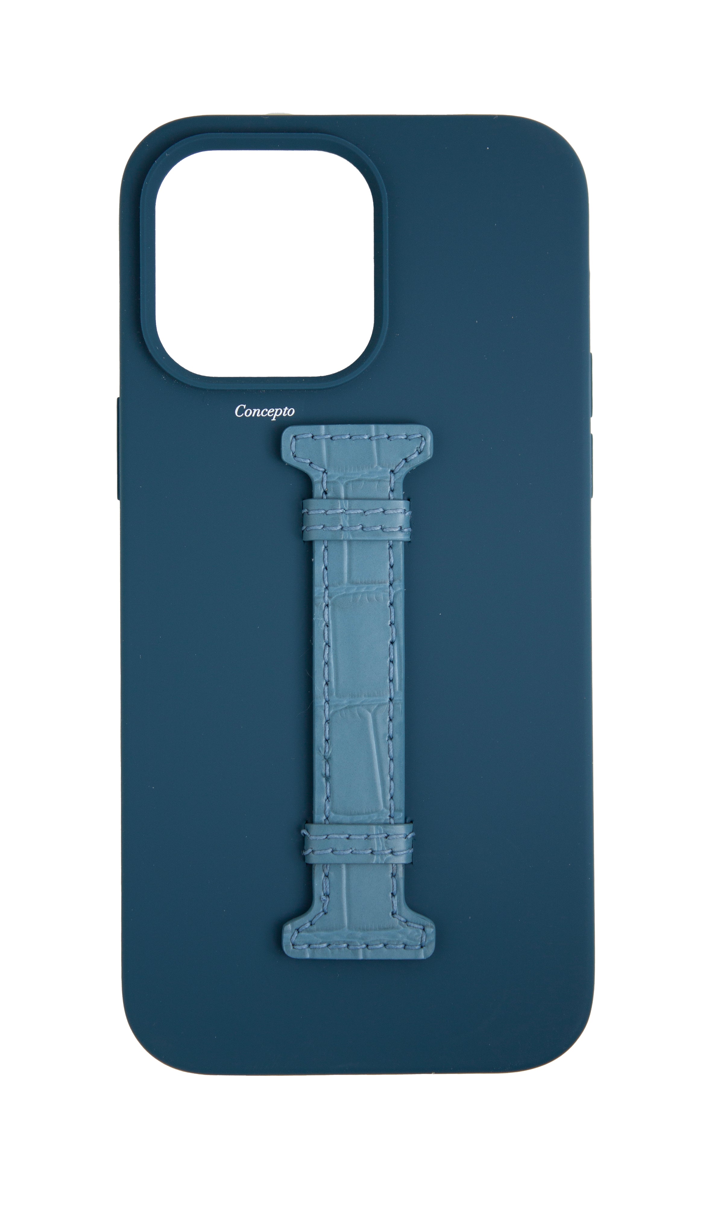 Blue Silicon Middle Strap Case