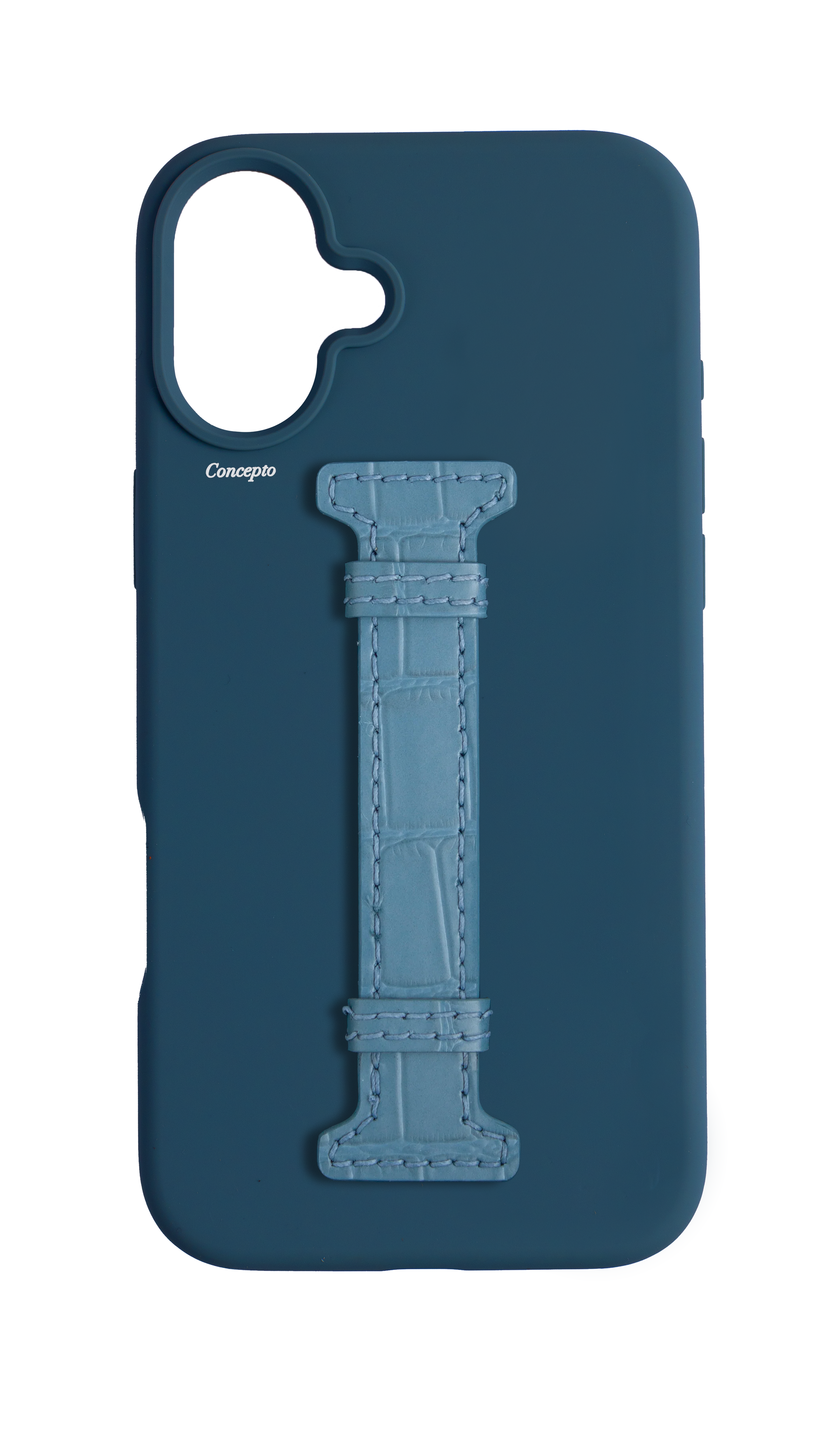 Blue Silicon Middle Strap Case