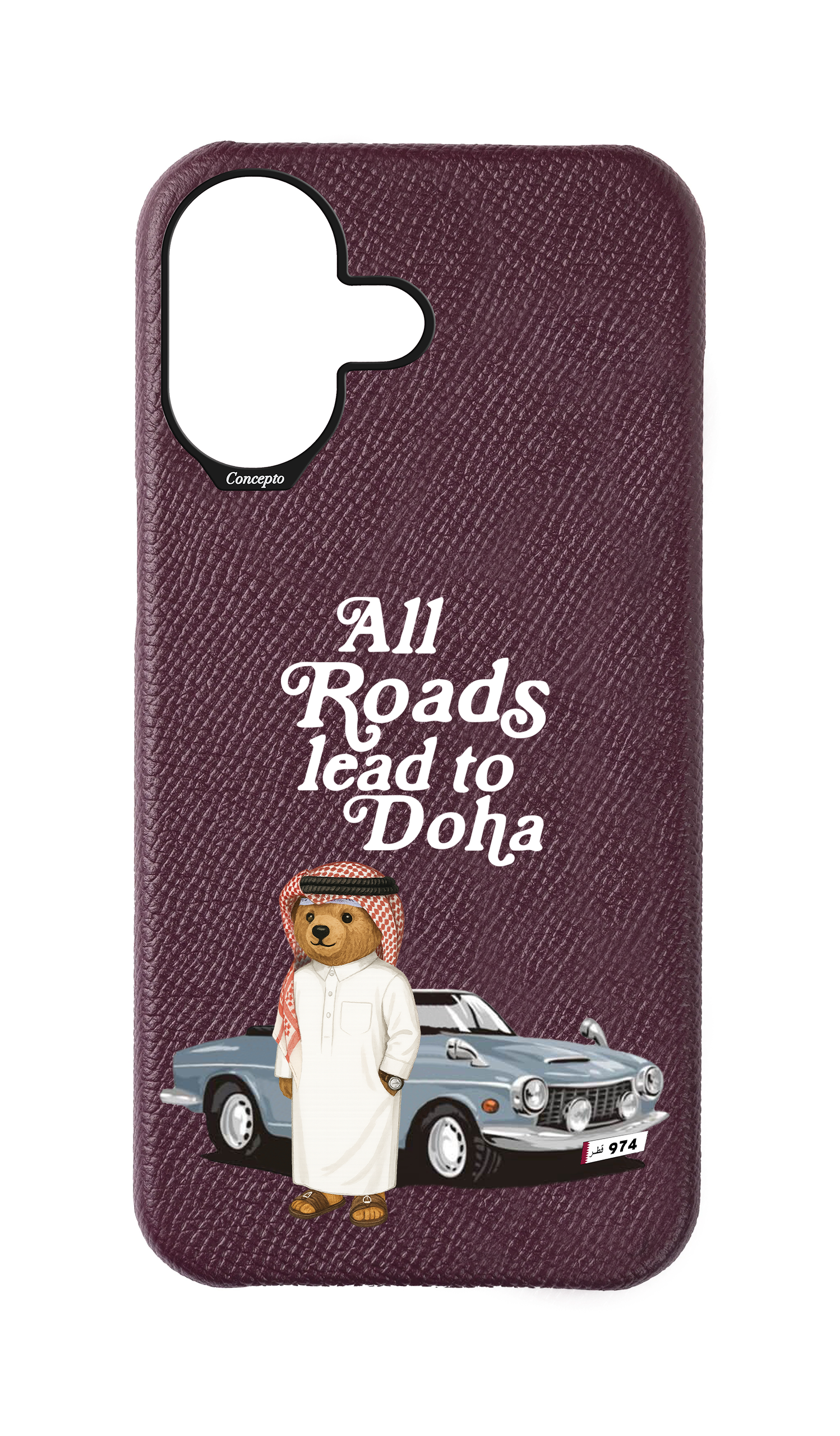 Maroon Strapless Case - Qatar