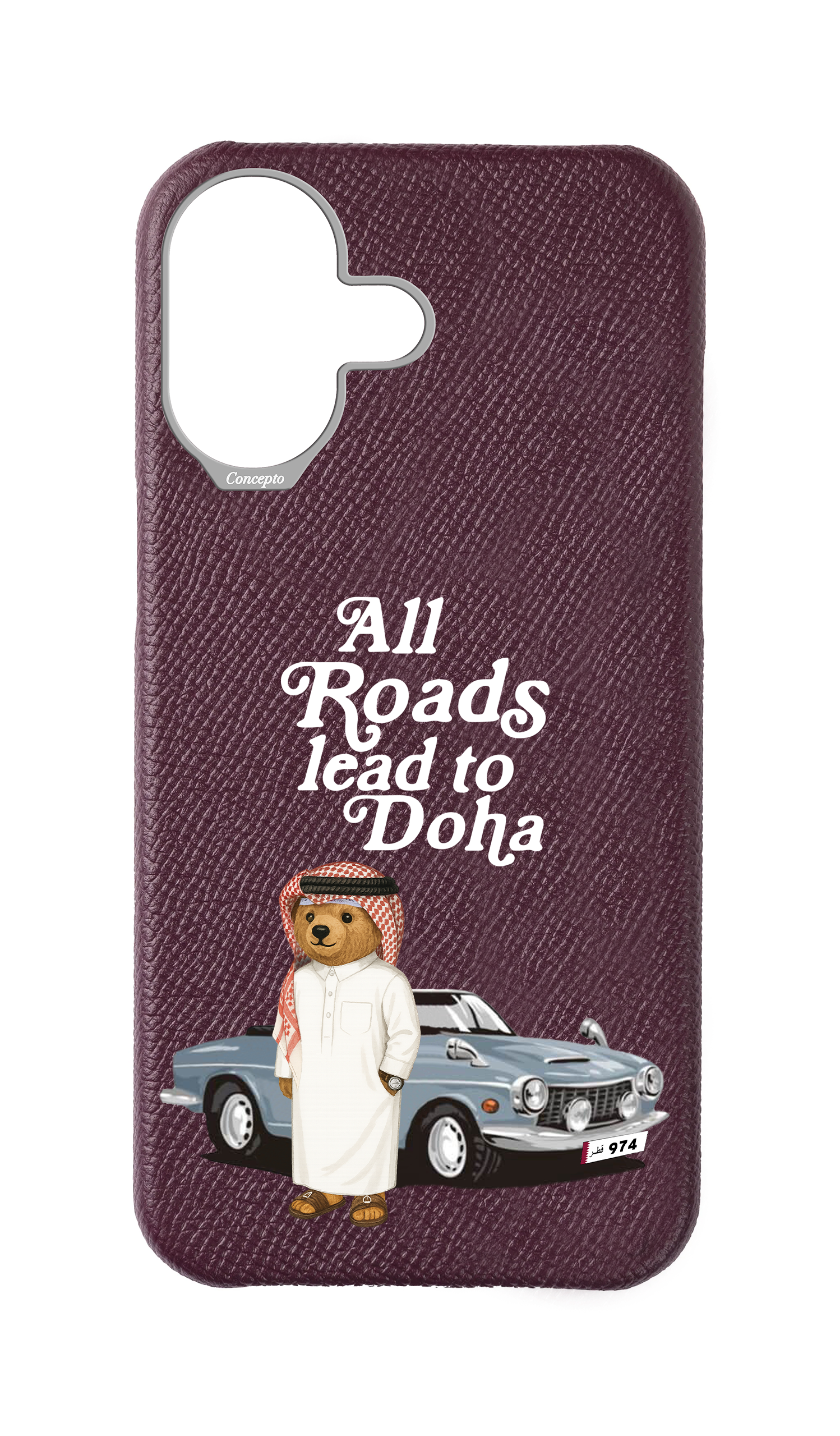 Maroon Strapless Case - Qatar