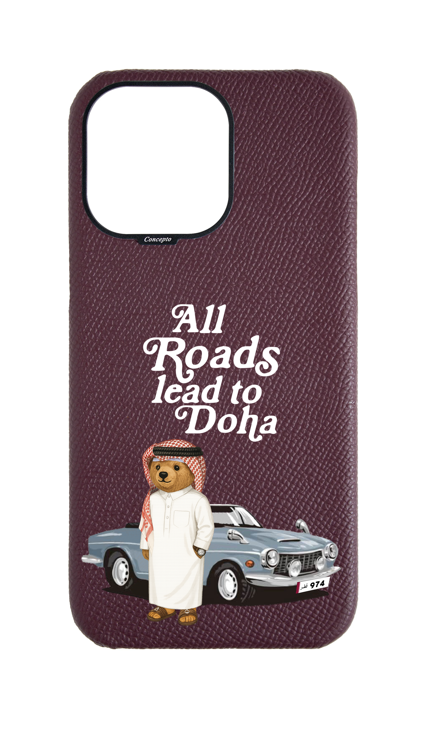 Maroon Strapless Case - Qatar