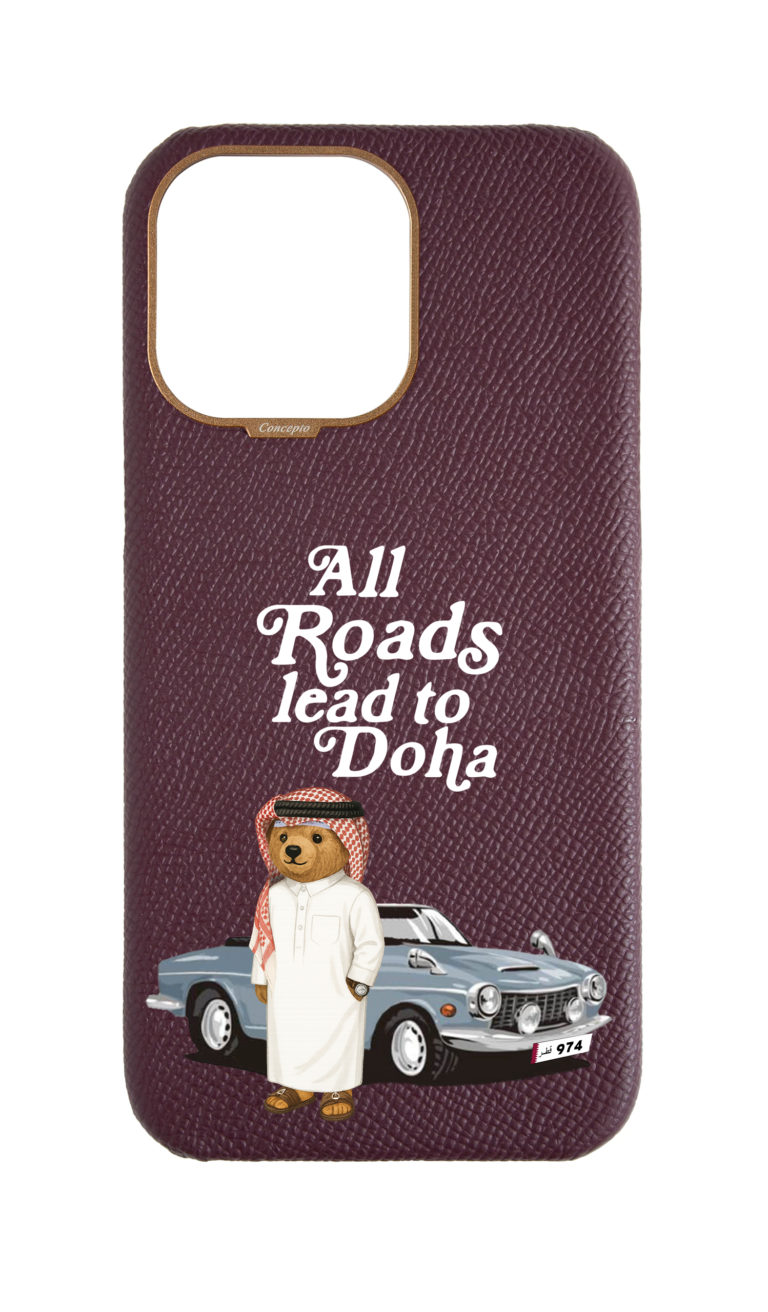 Maroon Strapless Case - Qatar