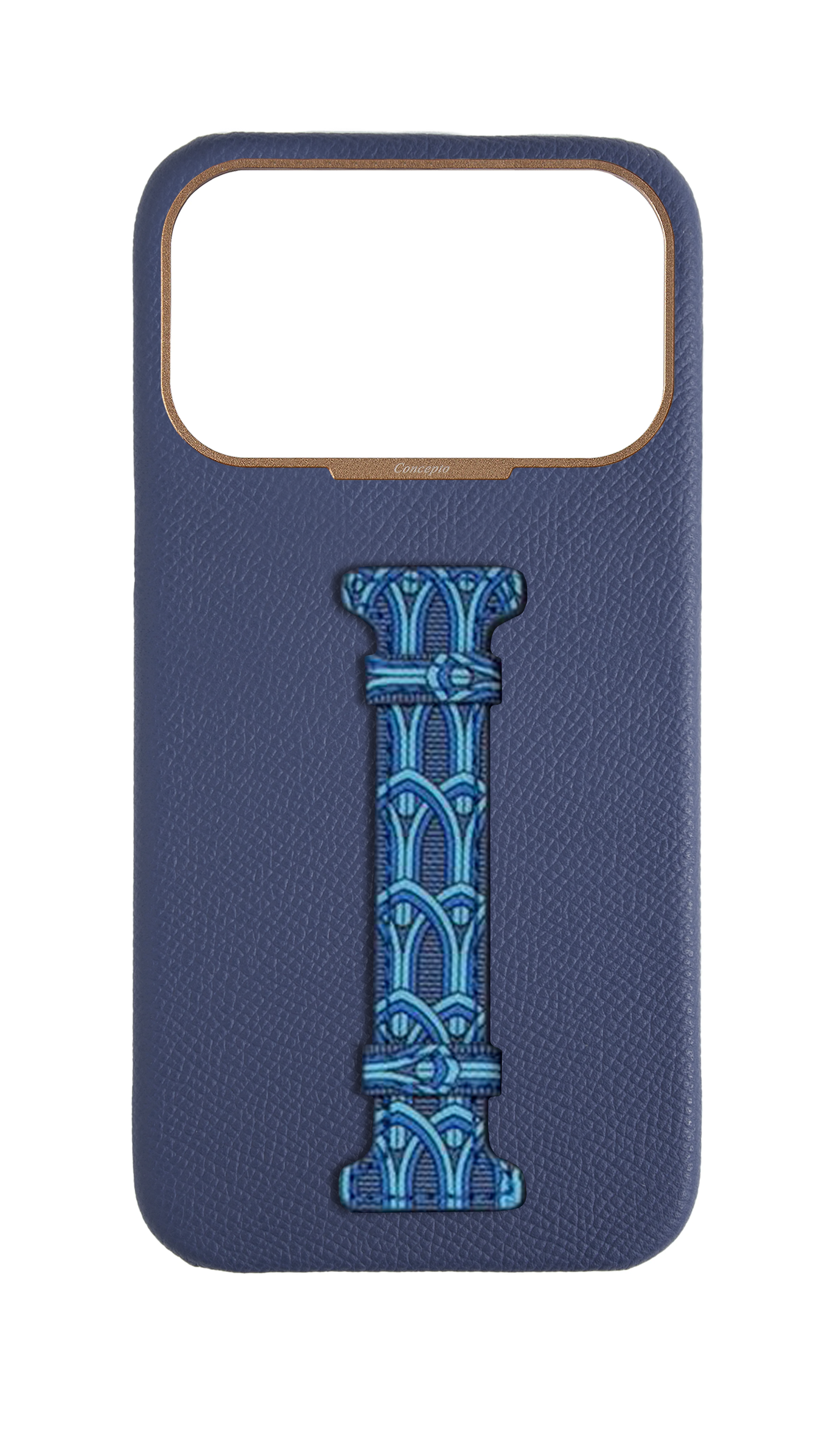 Blue Monogram Middle Strap Case