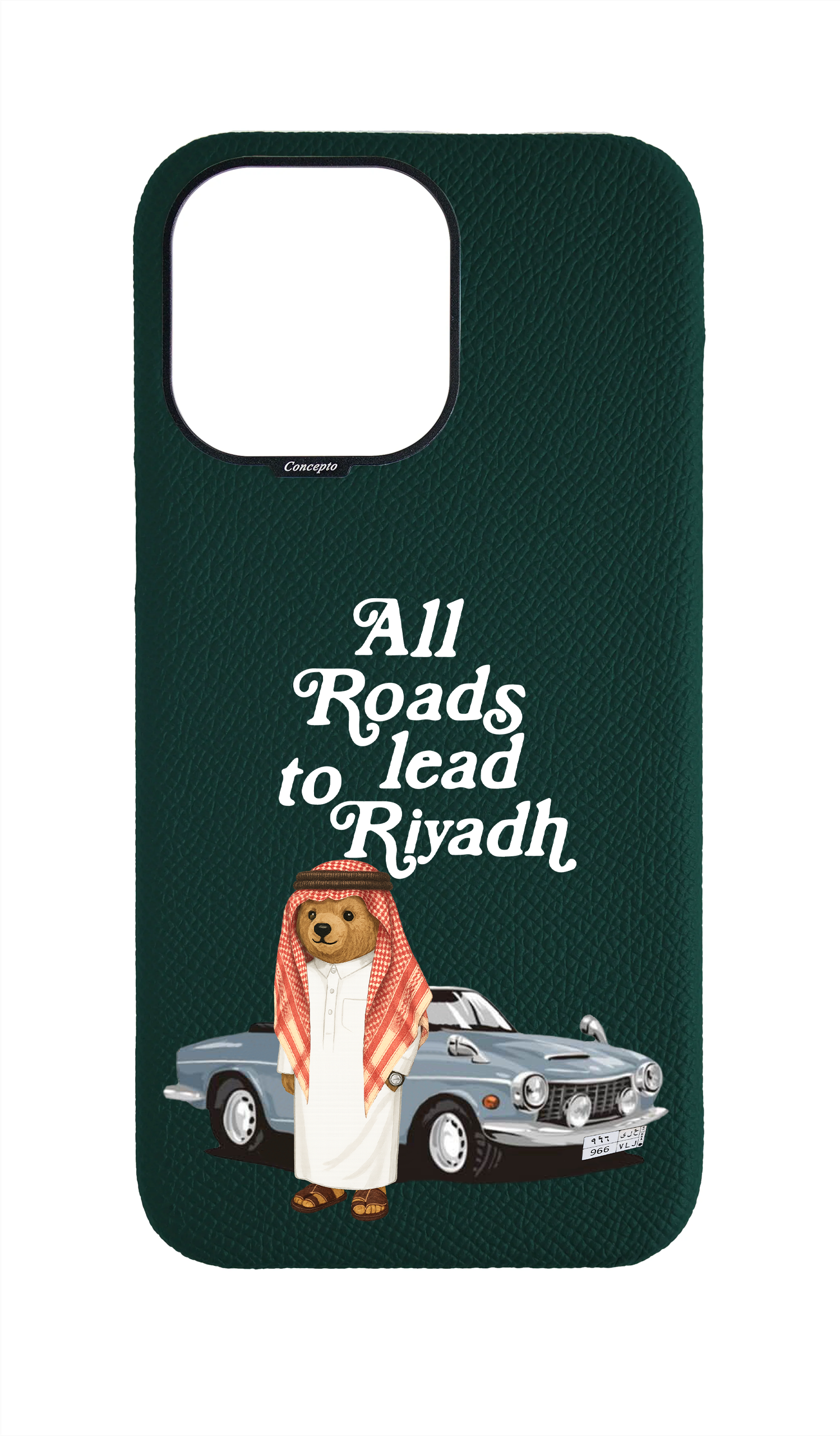 Green Epsom Strapless Case - Riyadh