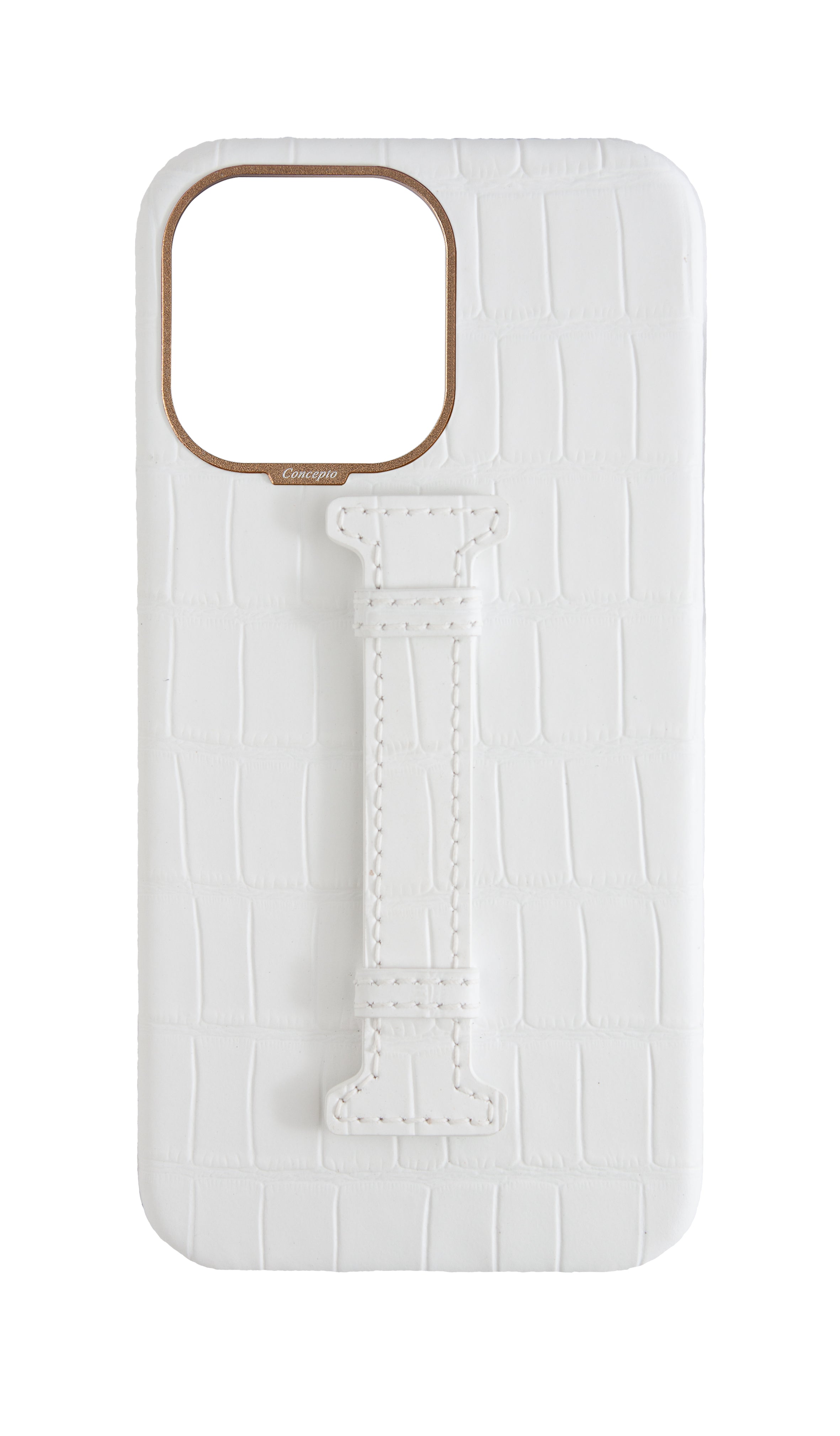 Matte White Embossed Crocodile Case