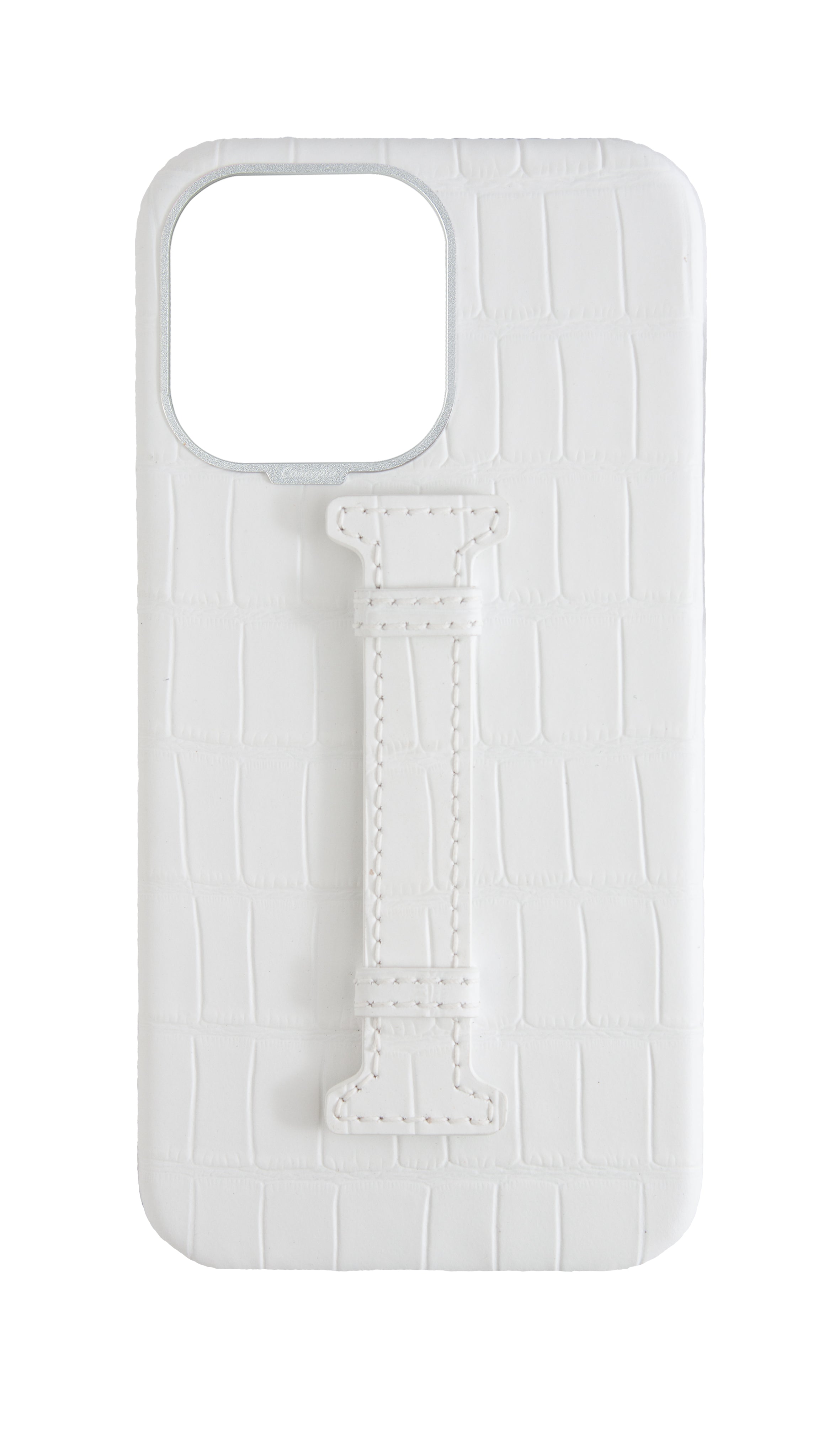 Matte White Embossed Crocodile Case