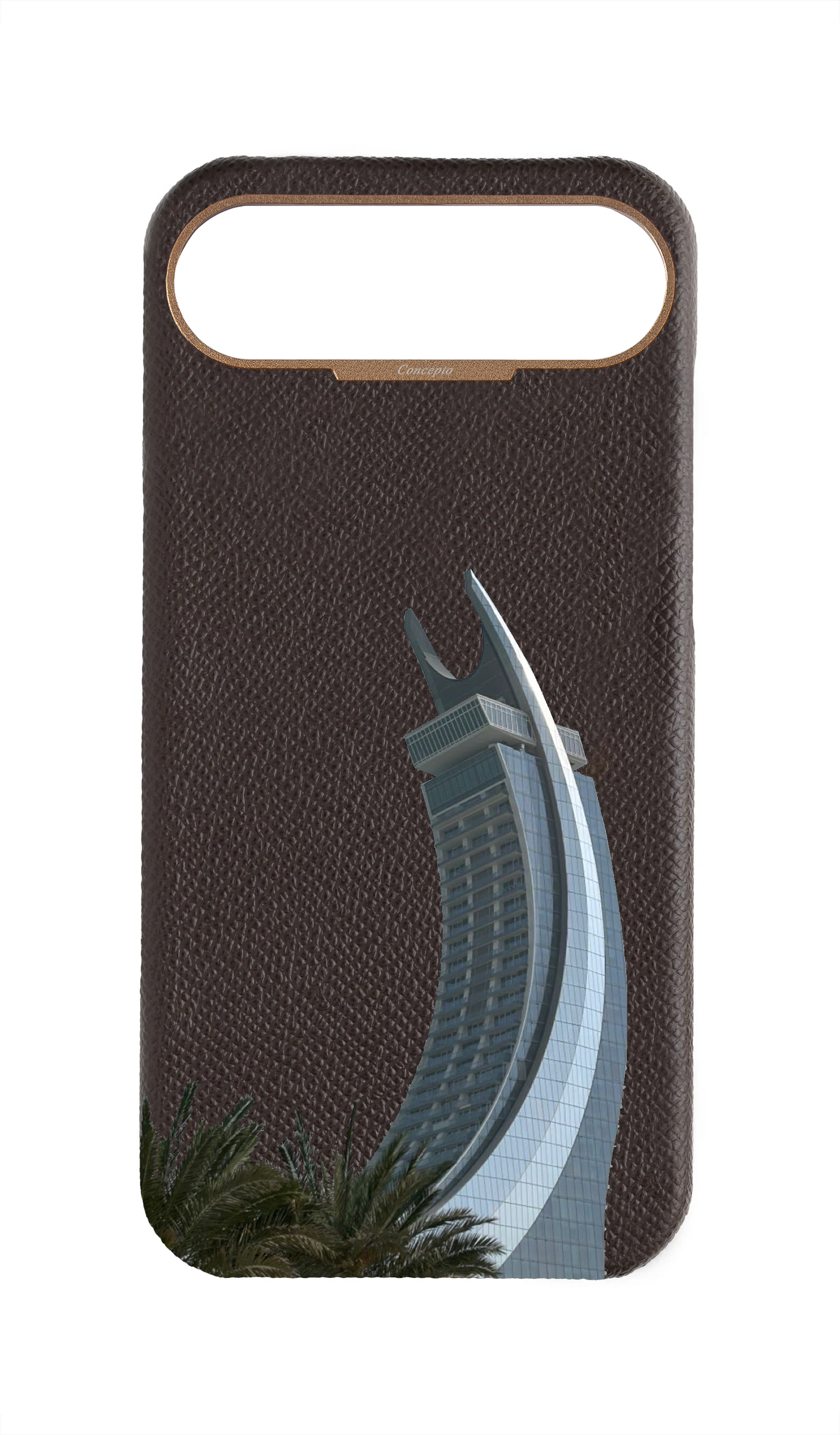 Brown Strapless Epsom Case - Lusail