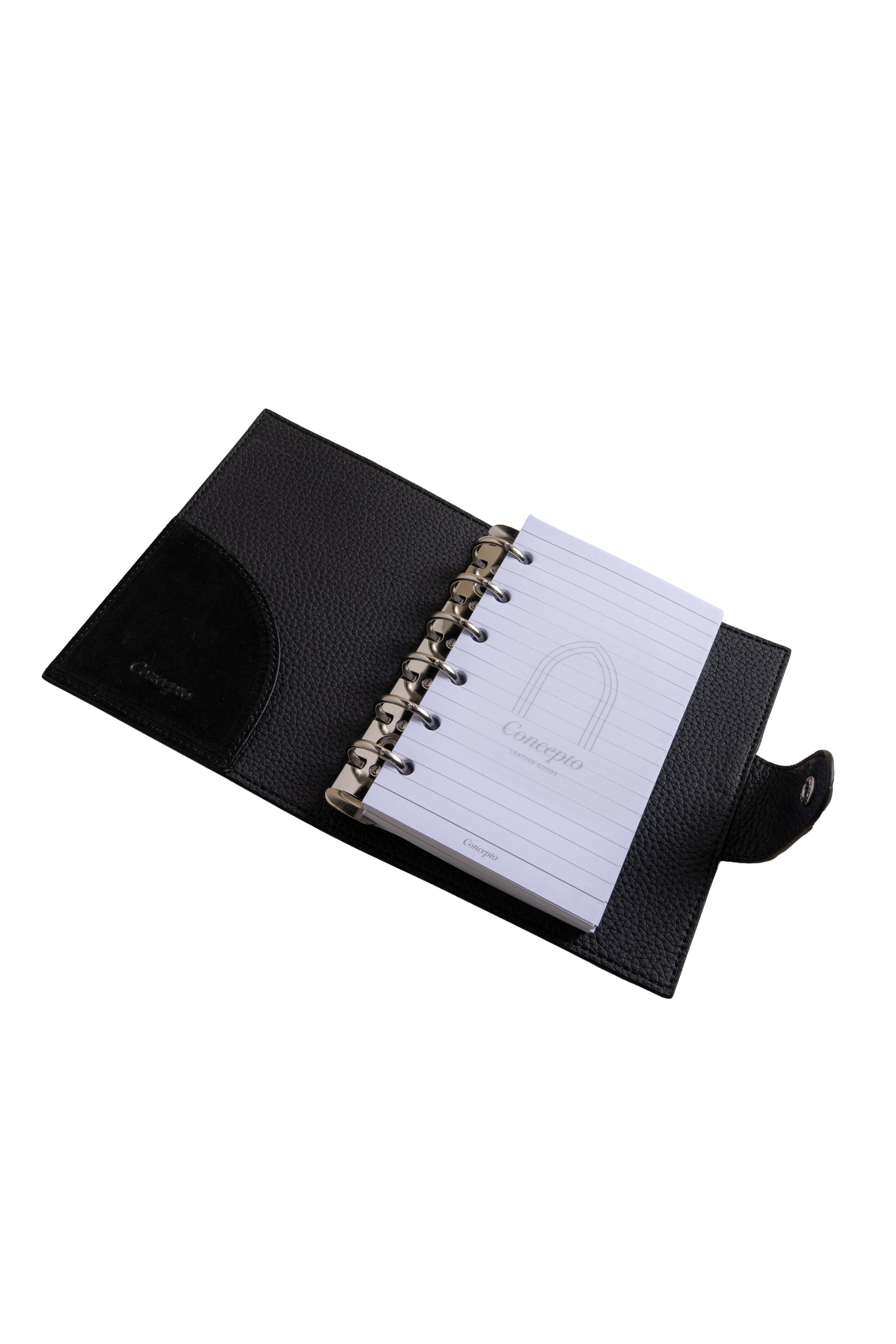 A7 Black Suede Crocodile Notebook