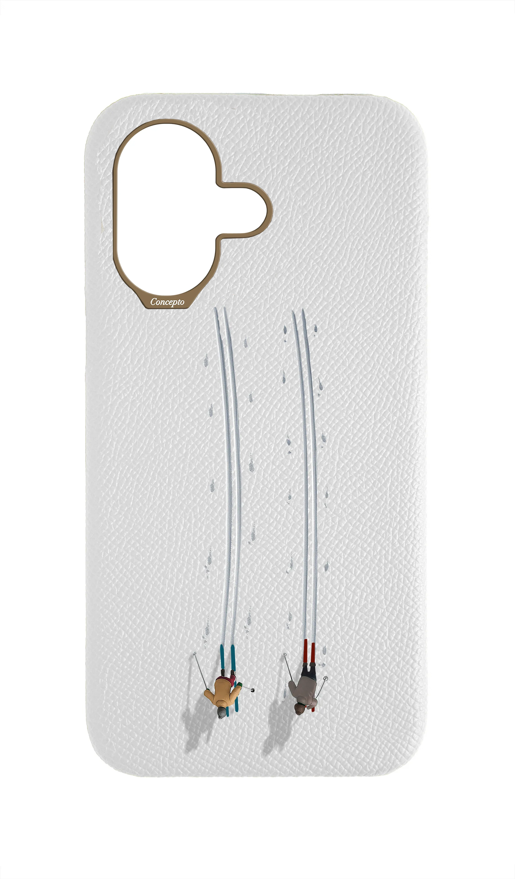 White Strapless Case - Skiing