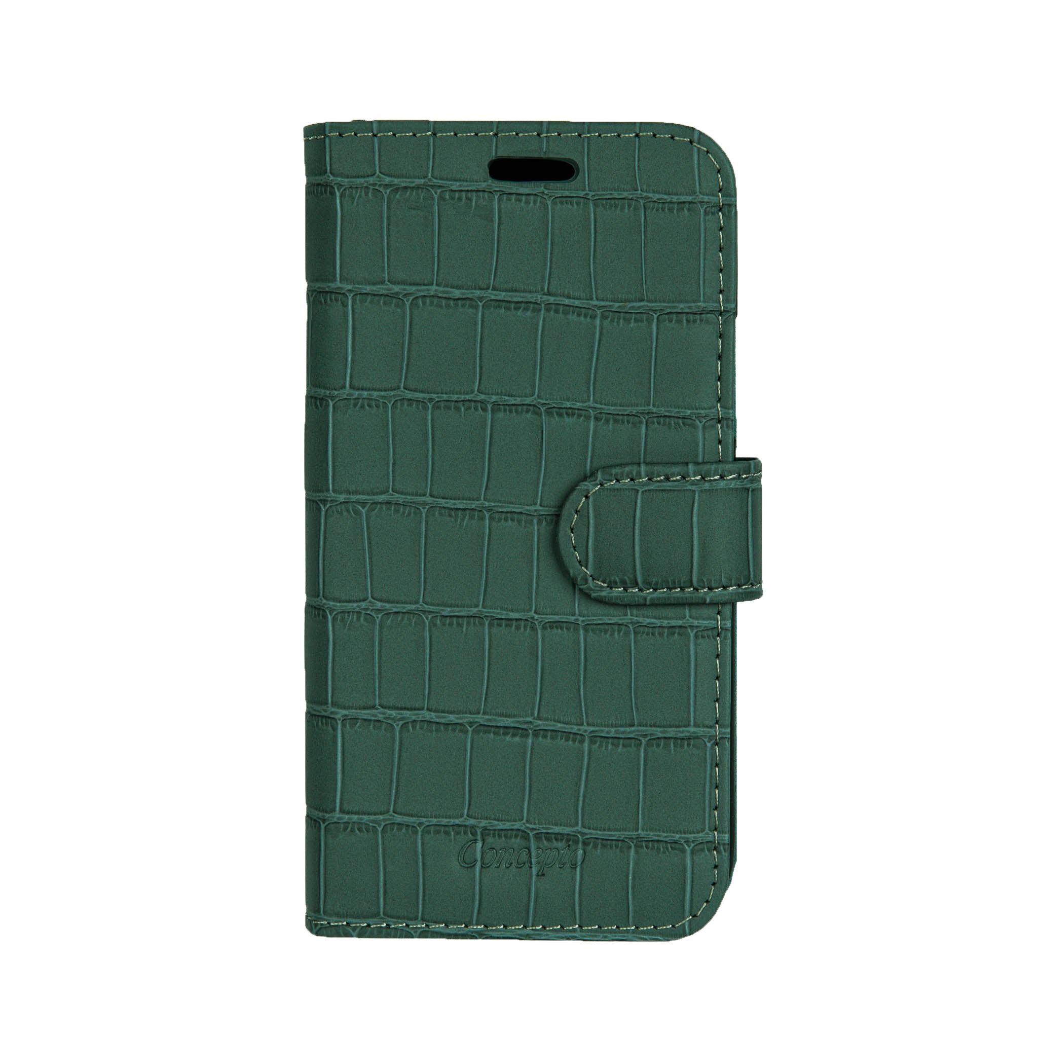 Matte Royal Green Embossed Flip Crocodile Case