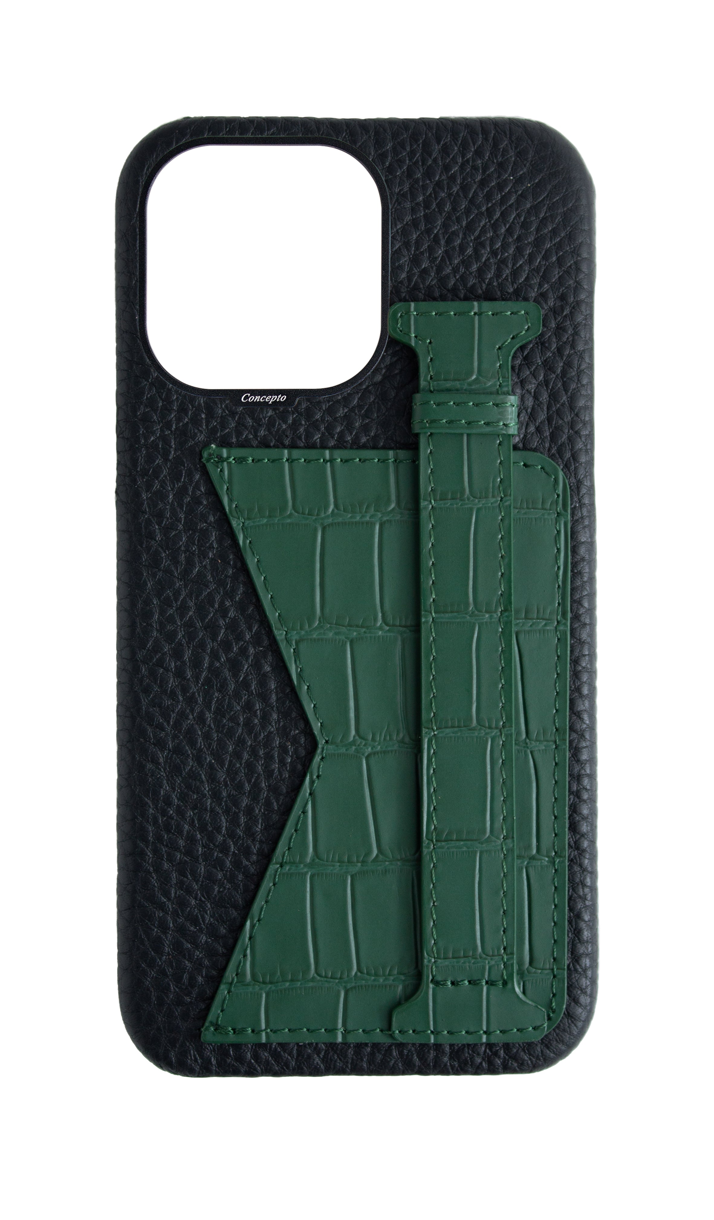 Matte Royal Green Embossed Duo Crocodile Case