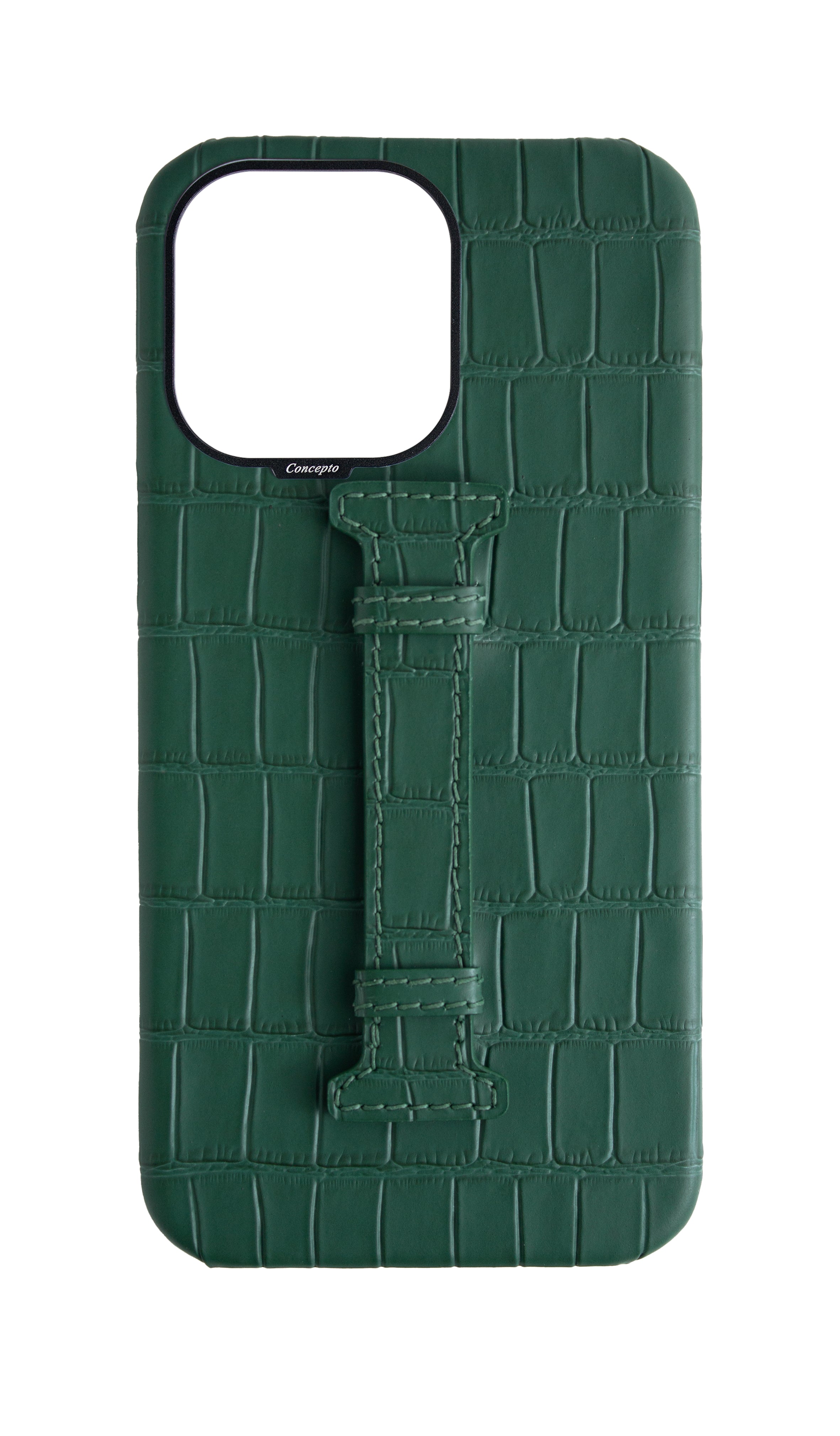 Matte Royal Green Embossed Crocodile Case