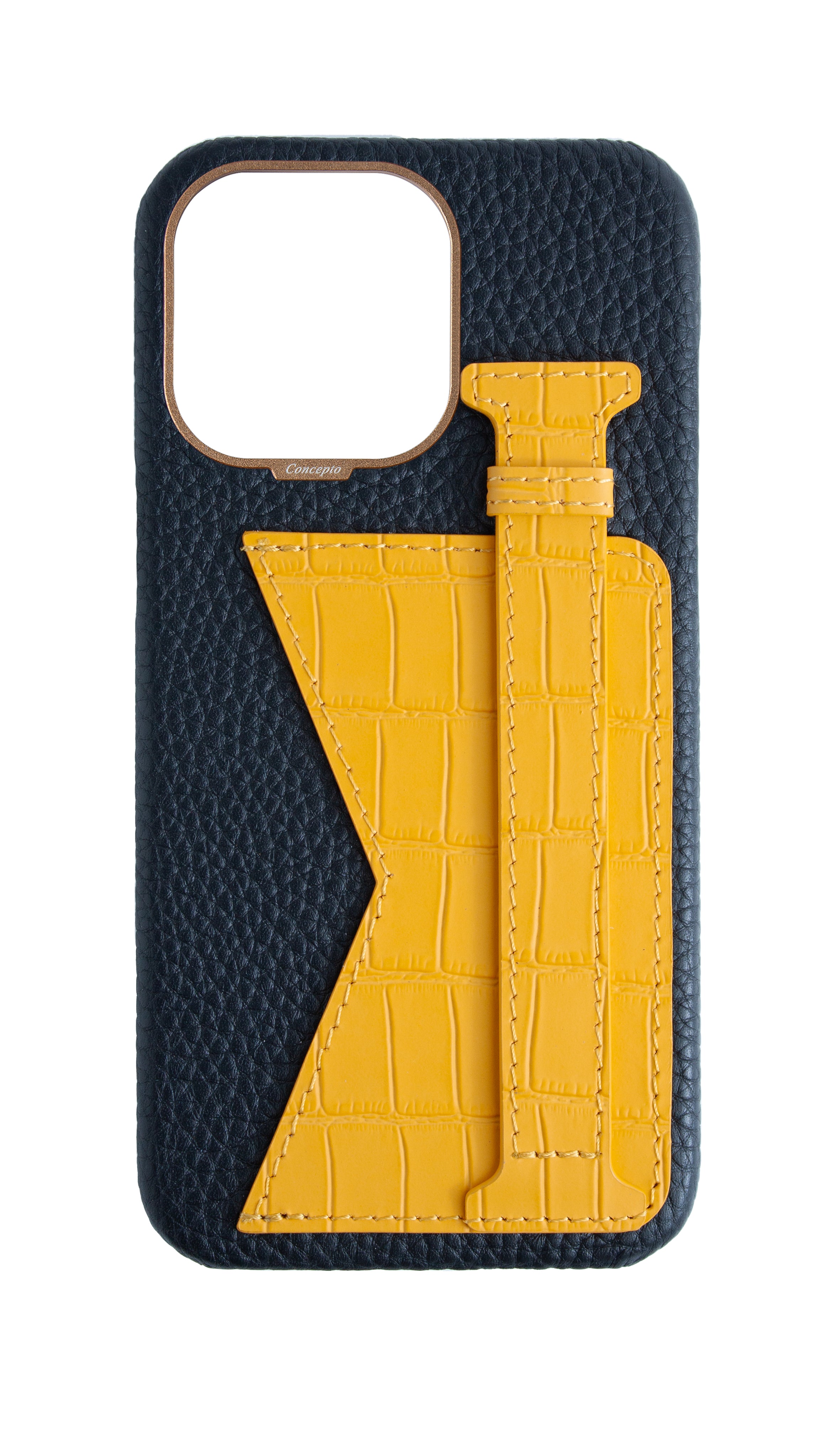 Matte Yellow Embossed Duo Crocodile Case