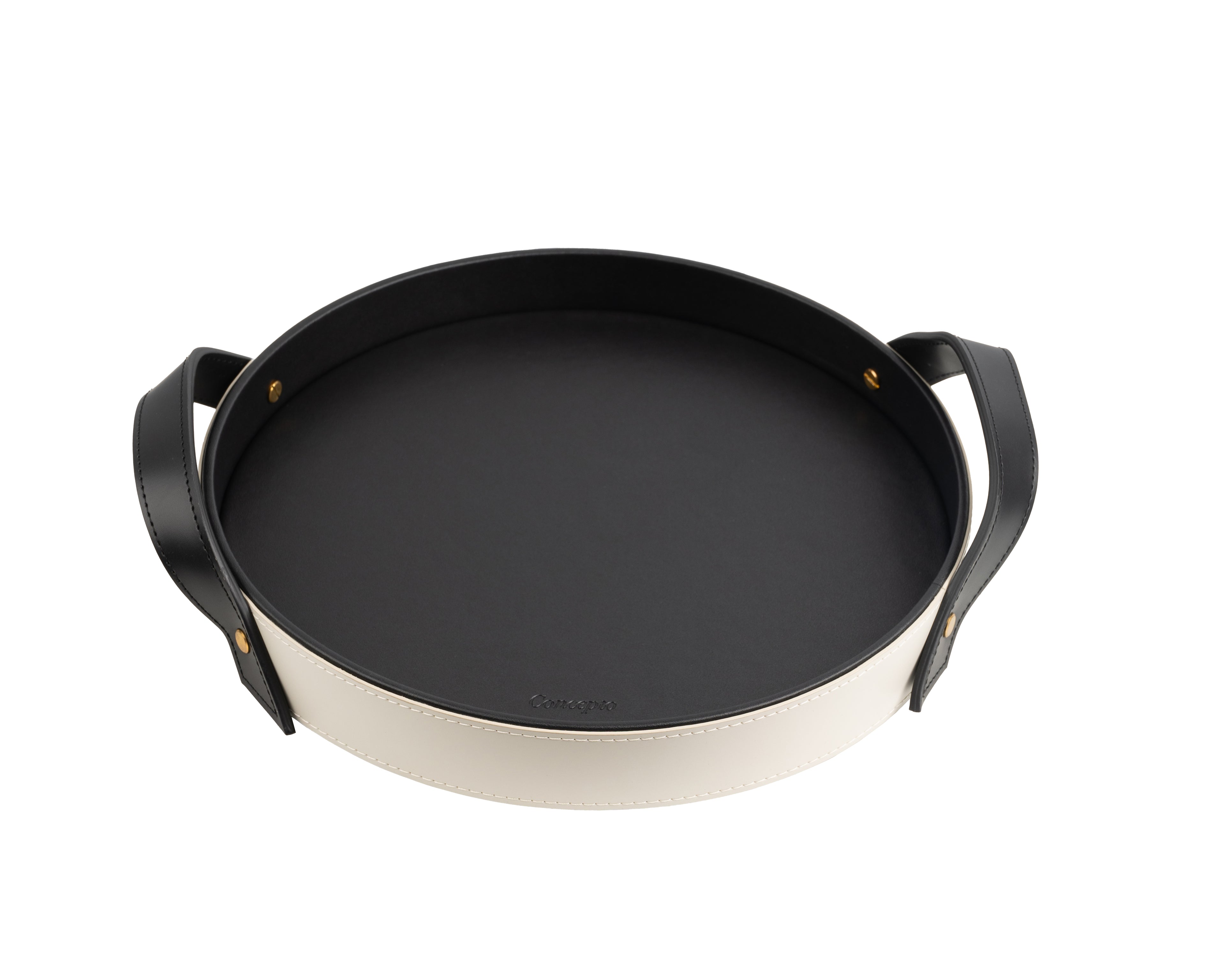 Black / White Circular Tray