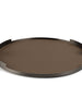 Taupe Circler Brushed Steel Tray